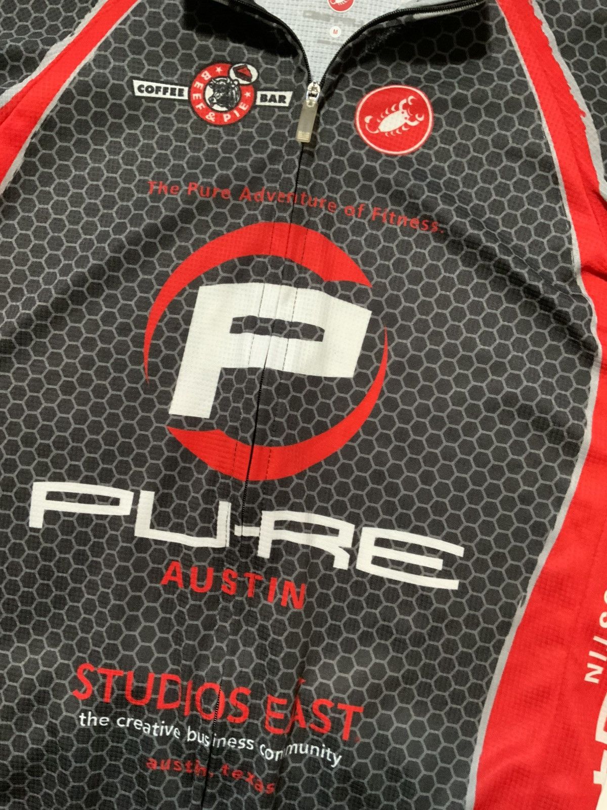 Other Castelli Pure Austin Fitness Cycling Team Bike Zip Jersey Size US M / EU 48-50 / 2 - 5 Thumbnail