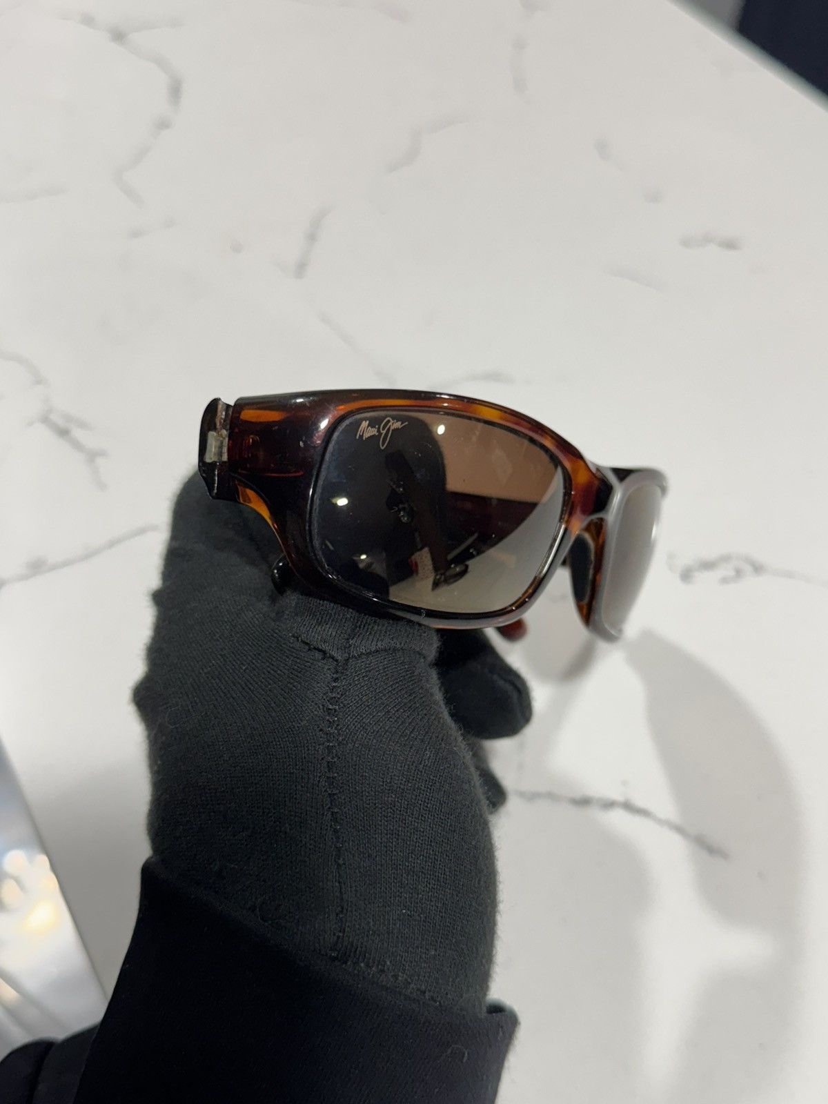 Maui Jim Vintage Maui Jim Stingray MJ-103-10 Y2K Wrap Sunglasses Size ONE SIZE - 11 Thumbnail