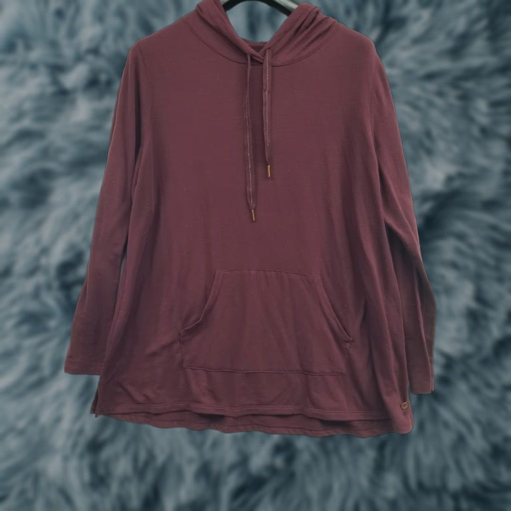 Vintage Livi Hoodie Women 18/20 Activewear Pullover Knit Long Sleeve Purple Burgundy Light 18/20 Sports Outdoor Casual Activewear Womens Size XXL / US 16-18 / IT 52-54 - 1 Thumbnail