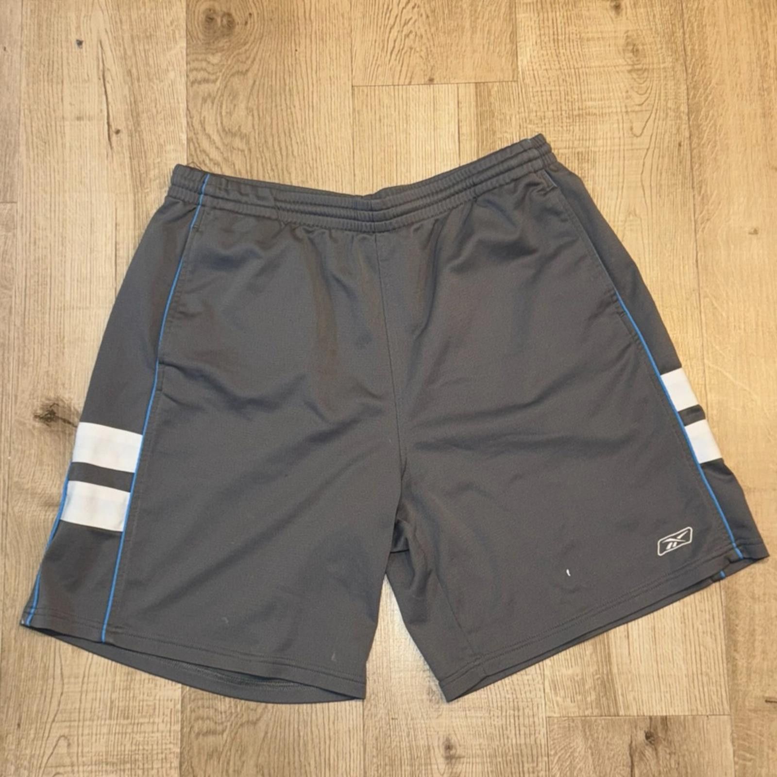 Reebok Reebok Gray/Blue Hoop Mesh Shorts Mens XL Y2K Rare 90s Size US 36 / EU 52 - 1 Thumbnail