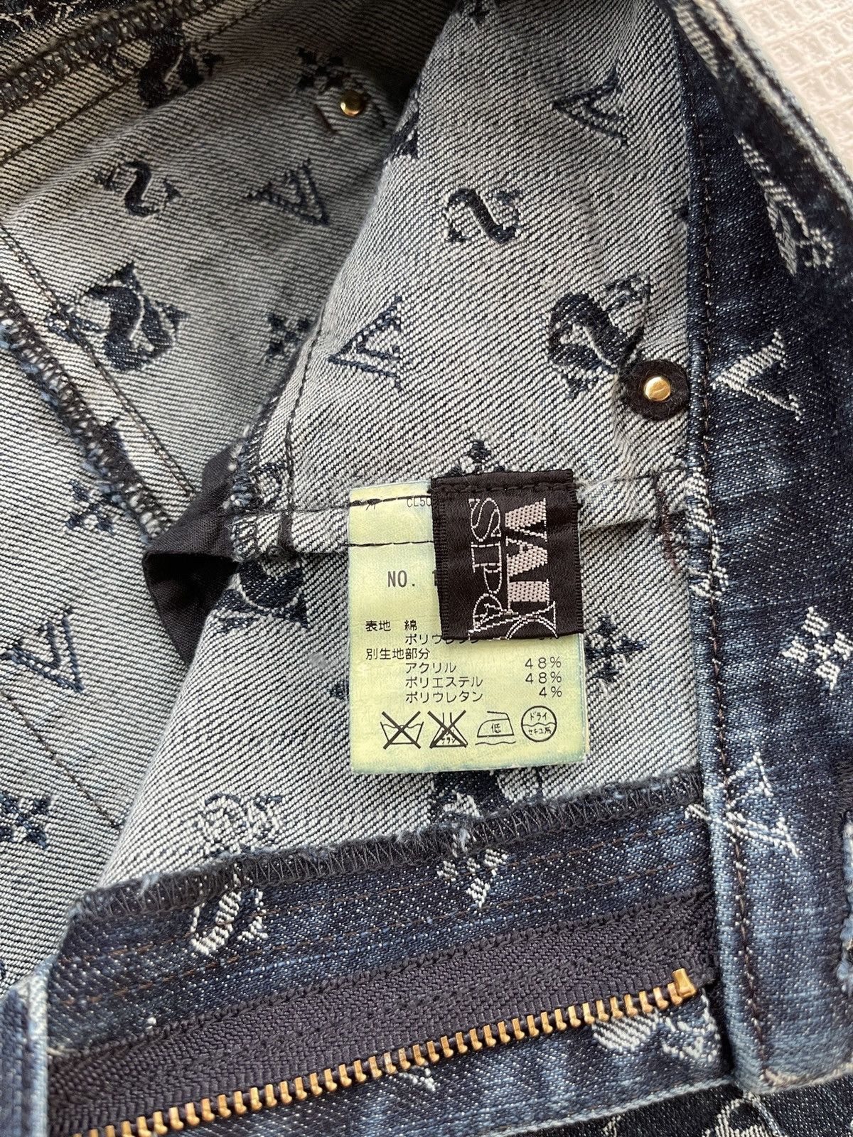 If Six Was Nine Last Drop🔥Very Rare🔥Designer Japan VALENZA Monogram Jeans Size 28" / US 6 / IT 42 - 10 Thumbnail