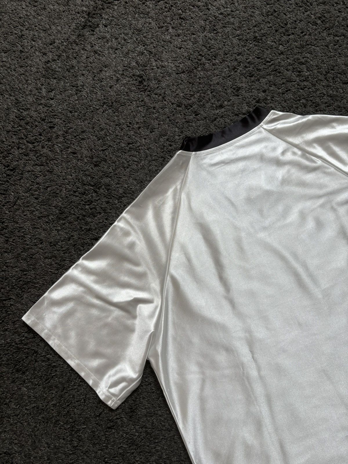 Vintage Vintage white unisex satin football jersey old money v neck Size US M / EU 48-50 / 2 - 11 Thumbnail