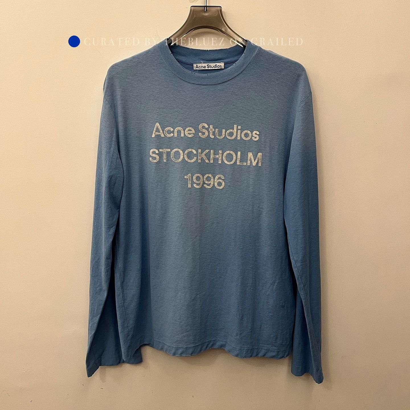 Acne Studios Stockholm 1996 Long Sleeve Tee in Blue Size US XS / EU 42 / 0 - 1 Thumbnail