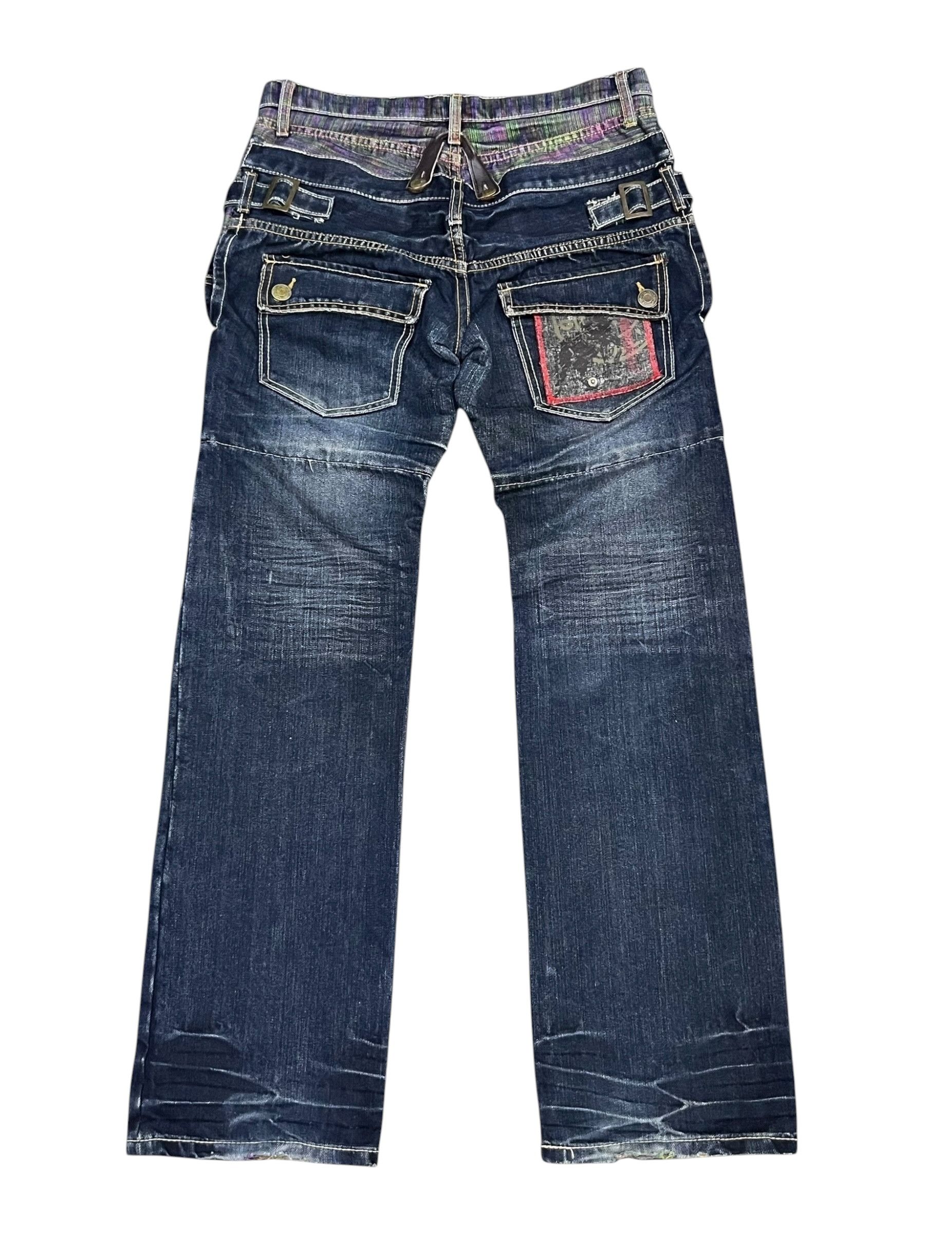 Real Japan Blues Gumu Int'l Grunge Hybrid Double Waist Jeans W31 Rare Size US 31 - 5 Thumbnail