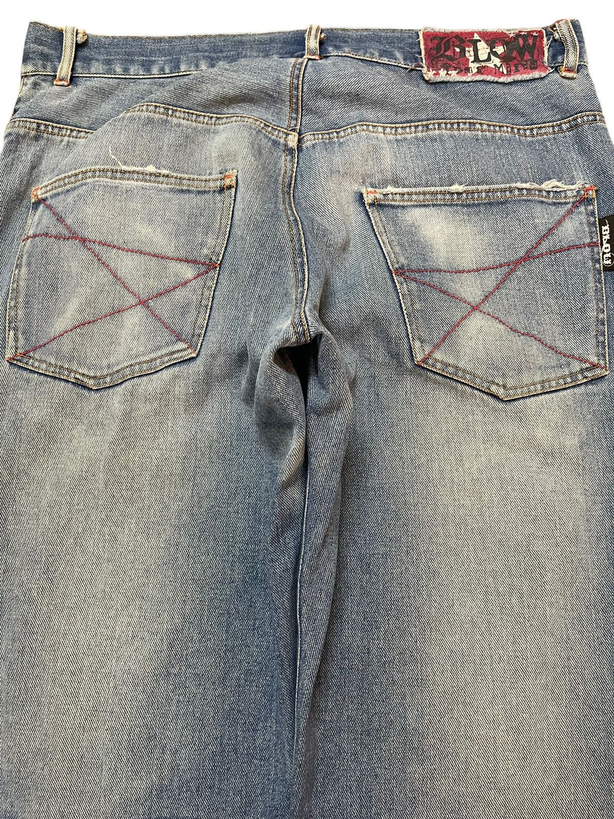 Fubu Vintage Japanese Brand Double Knee Style Faded Style Jeans Size US 32 / EU 48 - 5 Thumbnail