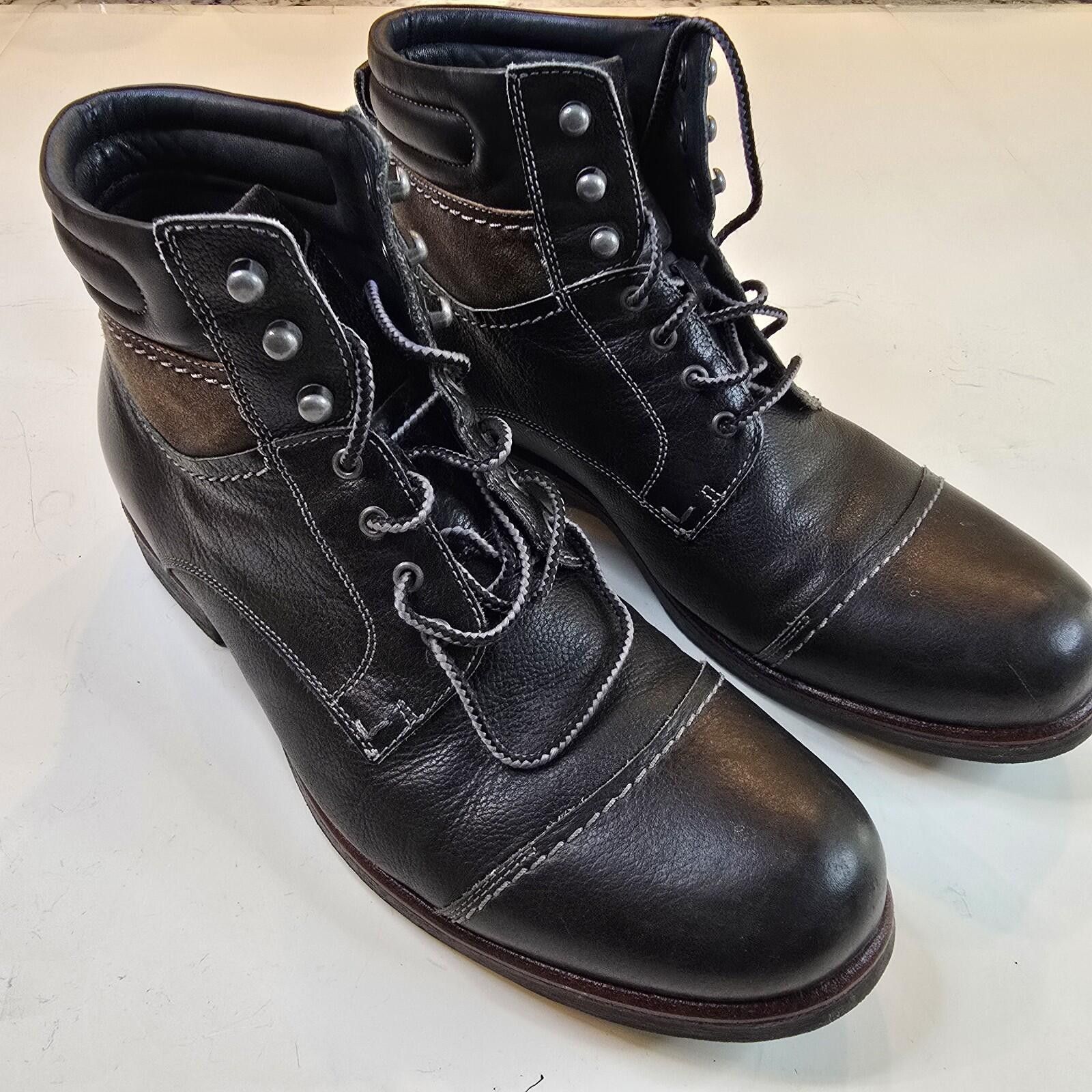 Johnston & Murphy Johnston & Murphy Men Black Barrett Cap Boot 20-7641 Size 9M Size US 9 / EU 42 - 1 Thumbnail