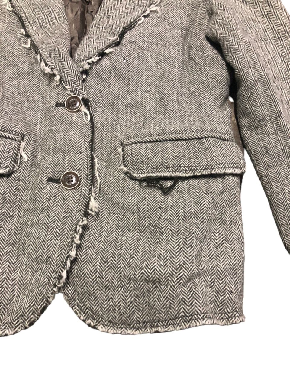 Hysteric Glamour Hysterics Glamour Tweed Wool Blazer Jacket distressed Style Size S / US 4 / IT 40 - 7 Thumbnail