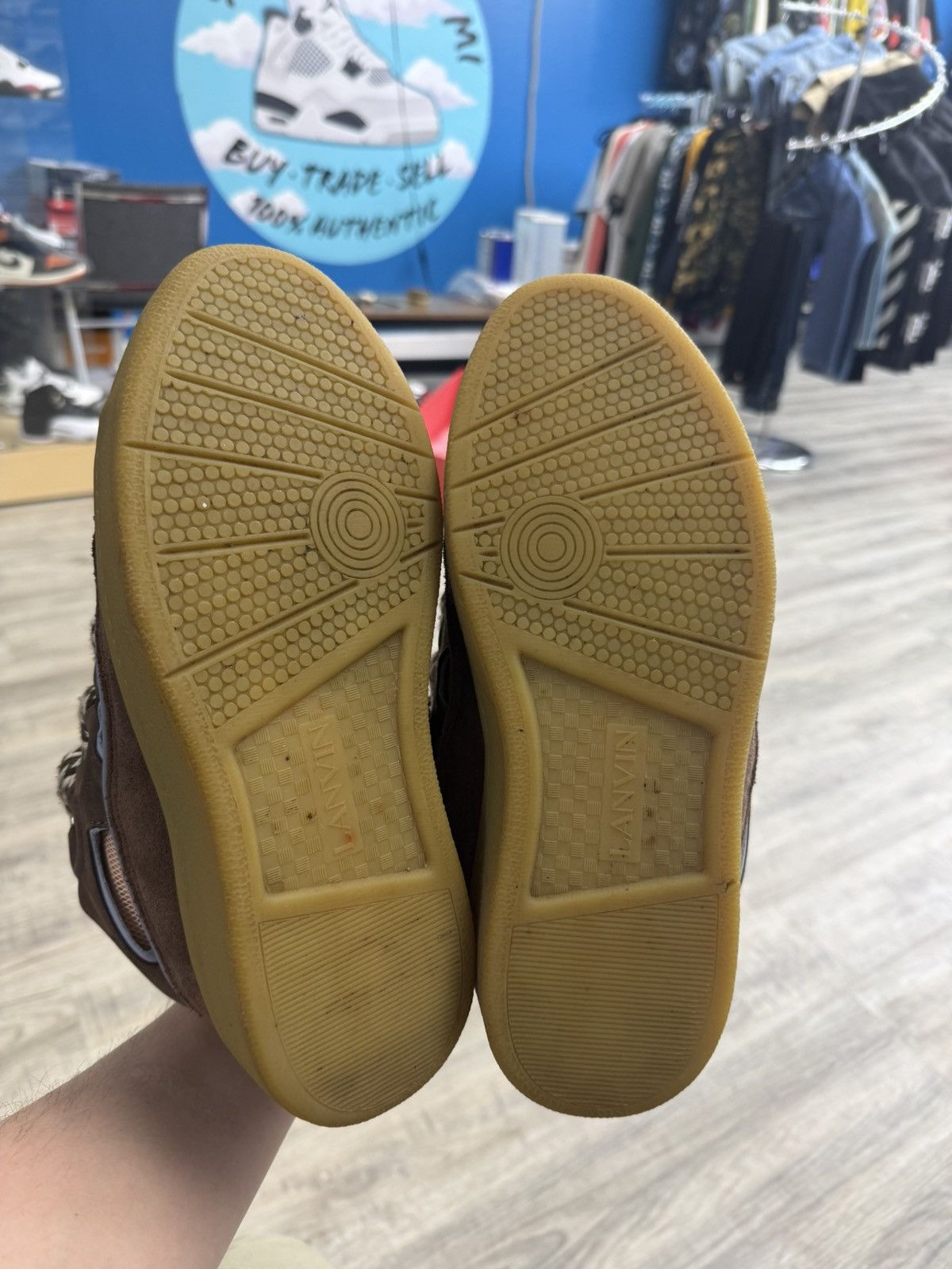 Lanvin Lanvin Curb Sneakers - Brown/Camel (Snake Laces) Size US 11 / EU 44 - 7 Thumbnail