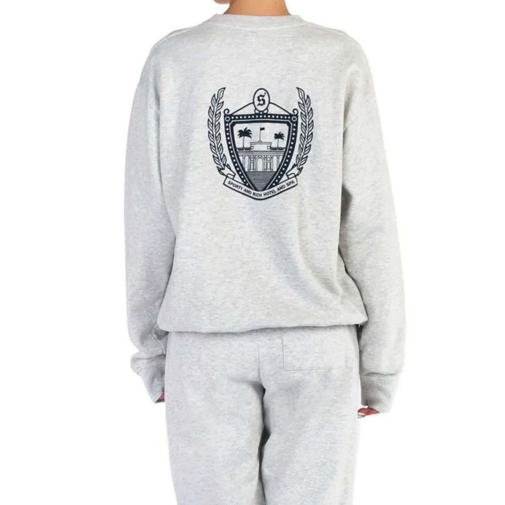 Sporty & Rich Sporty & Rich Melange grey cotton sweatshirt Size XS / US 0-2 / IT 36-38 - 1 Thumbnail