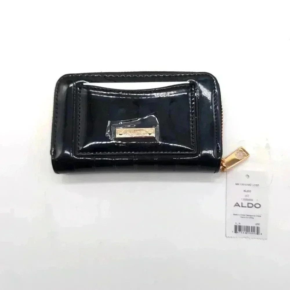 Aldo Aldo Klep 007 Ladies Wallet. Shiny black with gold zipper a Size ONE SIZE - 1 Thumbnail
