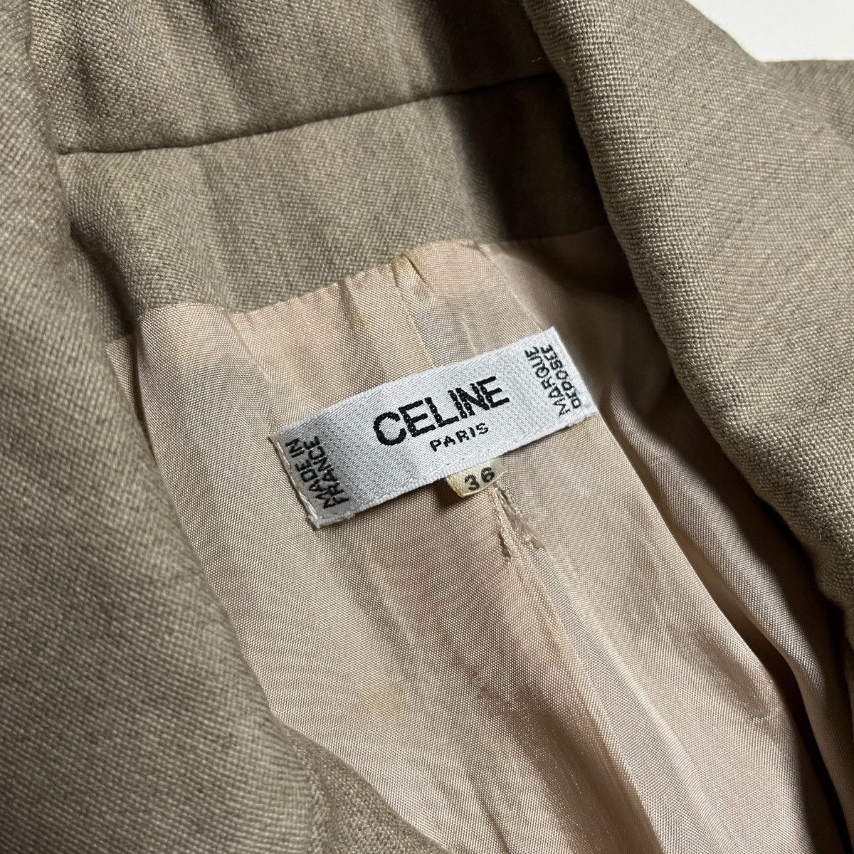 Celine Vintage Archival Celine Wool Coat Size XS / US 0-2 / IT 36-38 - 4 Thumbnail