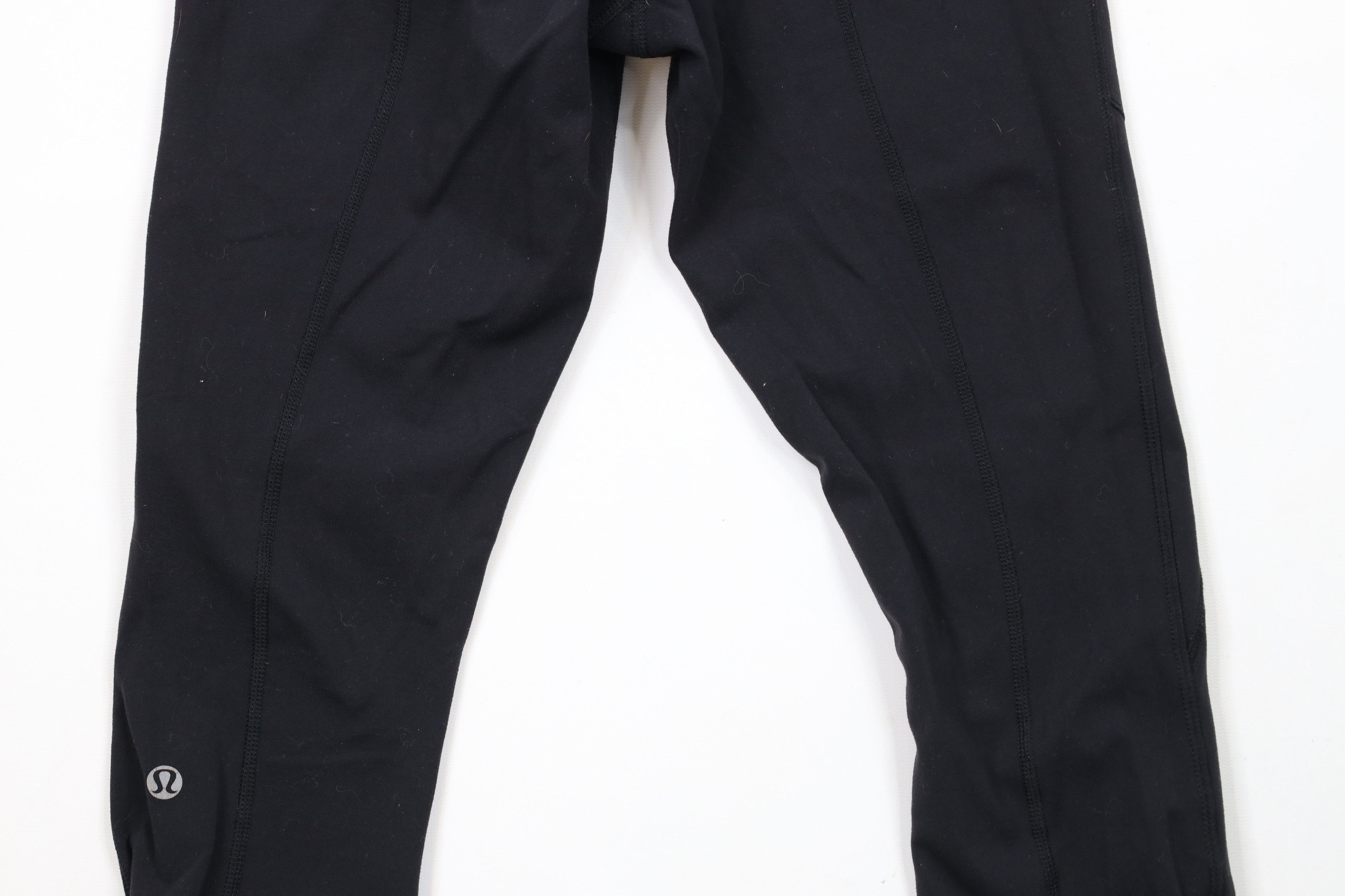 Lululemon × Vintage Lululemon Cropped Speed Training Tights Yoga Pants Black Size 27" / US 4 / IT 40 - 8 Thumbnail