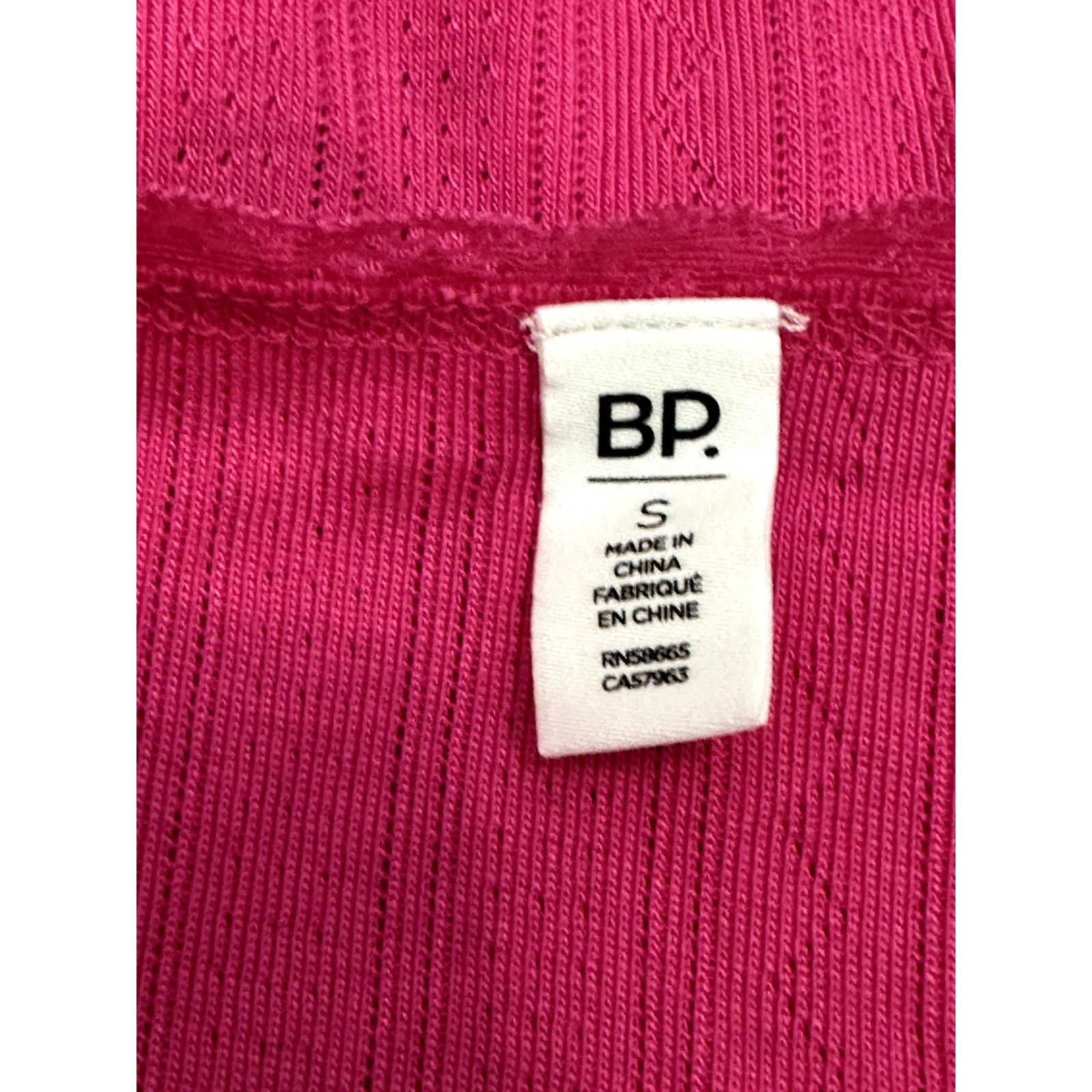 BP. BP Crop Top Sleeveless Ribbed Lace Straps Hot Pink S NWT Size S / US 4 / IT 40 - 8 Thumbnail