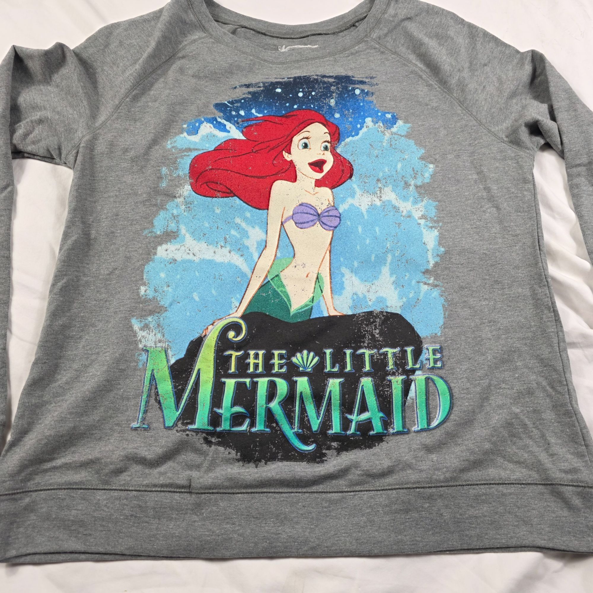 Disney Disney The Little Mermaid Womens Size Large Sweatshirt Gray Size L / US 10 / IT 46 - 4 Thumbnail