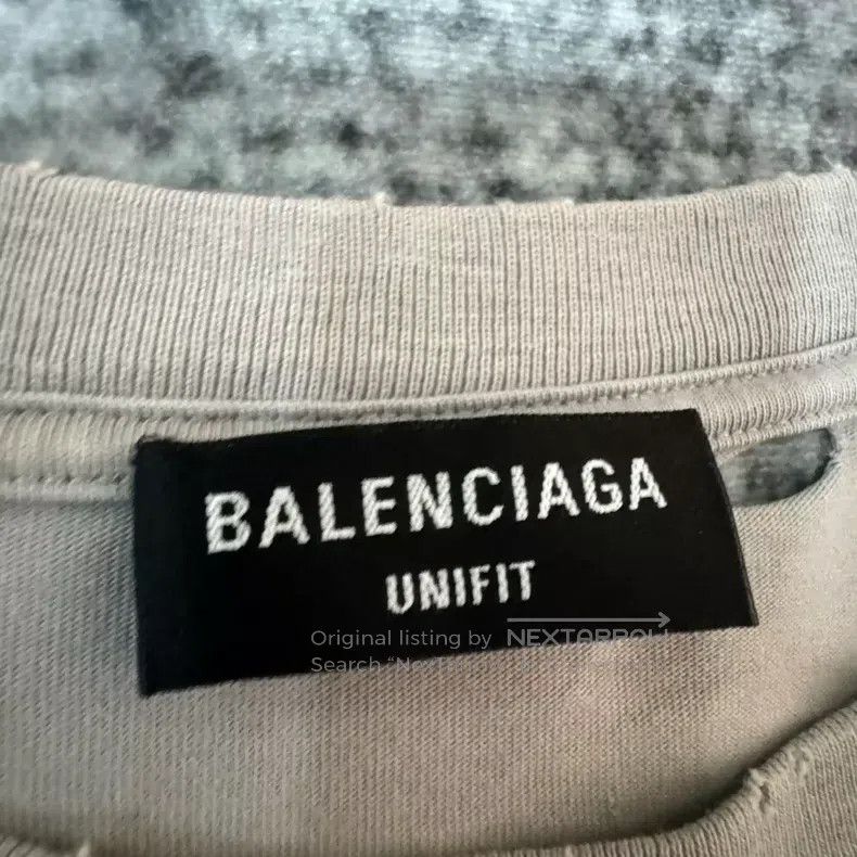 Balenciaga Balenciaga Grey Blurred Mosaic Logo Short Sleeve Size US M / EU 48-50 / 2 - 3 Thumbnail