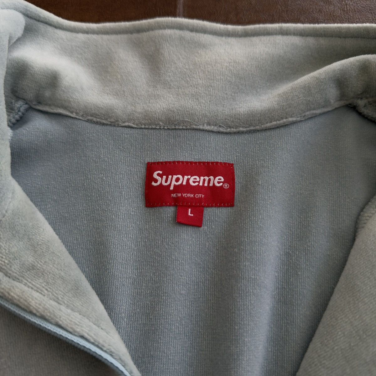 Supreme FW17 Velour Half Zip Pullover Size US L / EU 52-54 / 3 - 6 Thumbnail