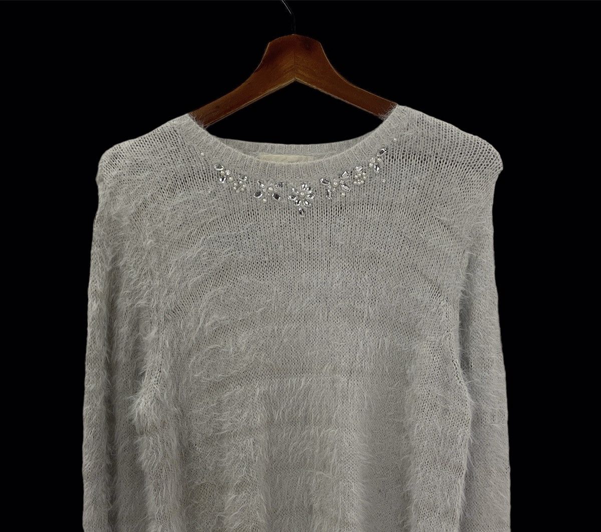 Aran Isles Knitwear × Japanese Brand Shoo La Rue Mohair Jumper Vintage Knitwear Size M / US 6-8 / IT 42-44 - 4 Thumbnail