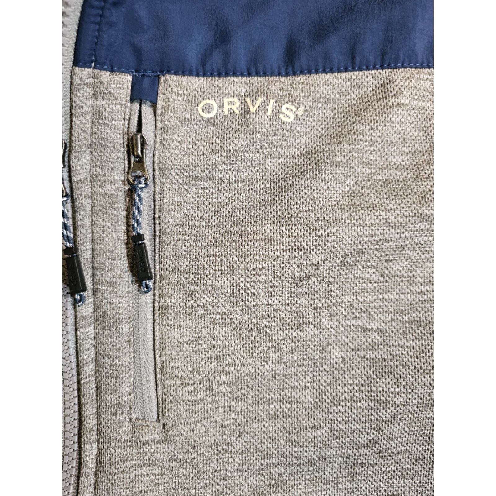 Orvis Orvis Jacket Mens Large Gray/Blue Full Zip Fleece Lightweight Size US L / EU 52-54 / 3 - 5 Thumbnail