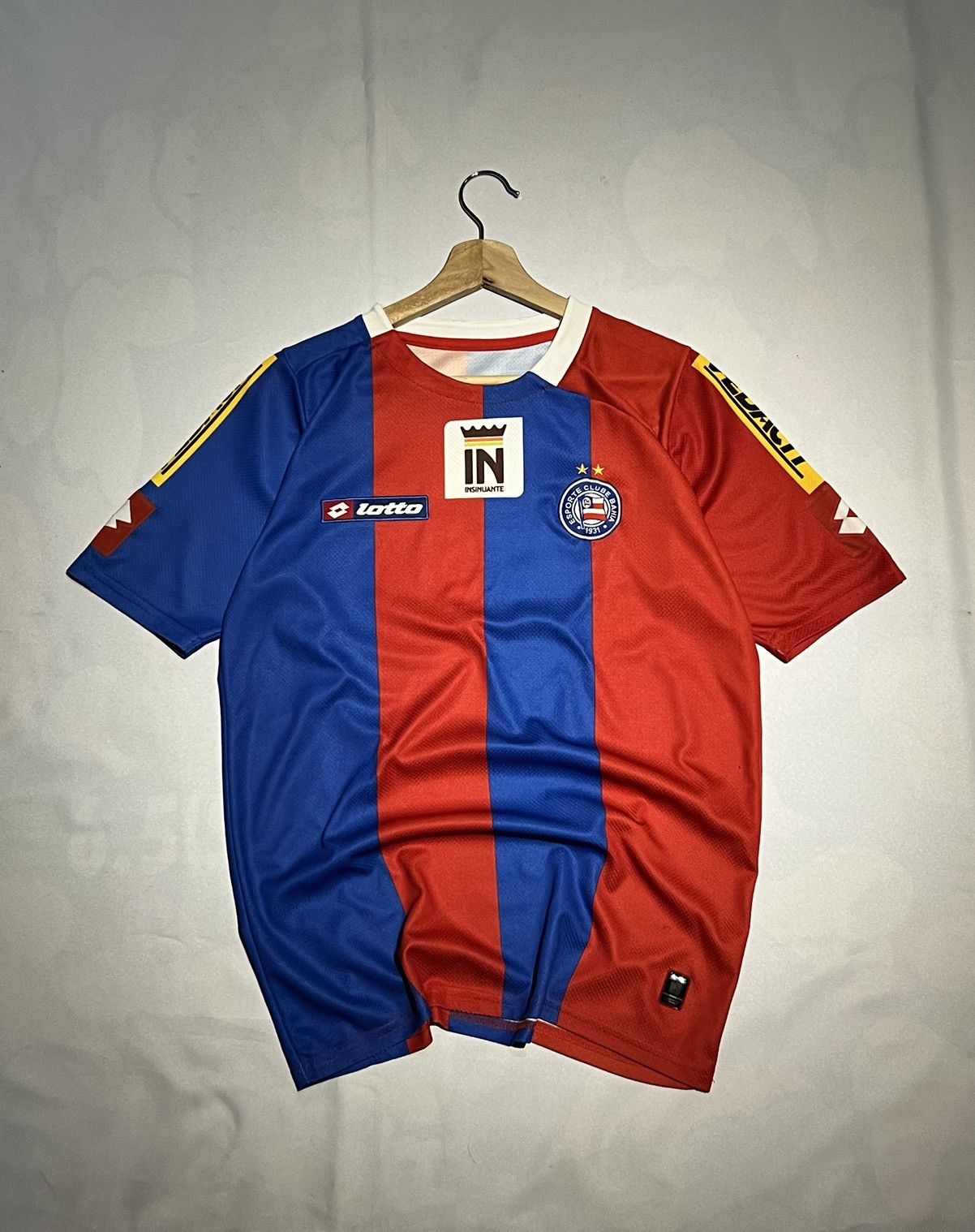Lotto Sport × Vintage LOTTO VINTAGE Y2K ESPORTE CLUBE BAHIA BRAZIL (10) JERSEY Size US L / EU 52-54 / 3 - 1 Thumbnail
