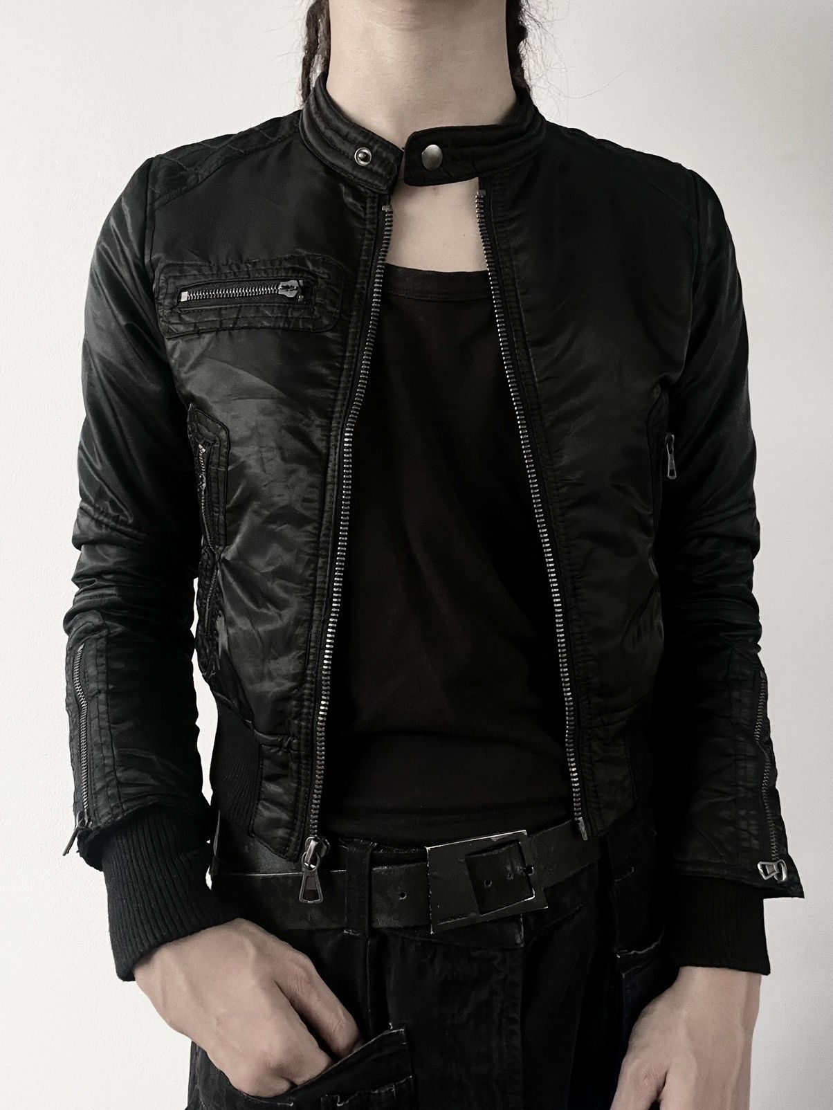 If Six Was Nine G.O.A Avant-Garde Crop Bomber Jacket Size US M / EU 48-50 / 2 - 3 Thumbnail