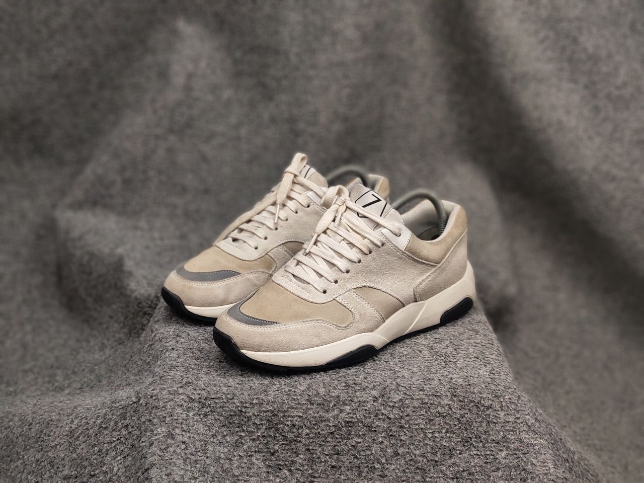 Z Zegna Z Zegna Design Suede Leather Beige low top Lace Up Sneakers Size US 9.5 / EU 42-43 - 10 Thumbnail