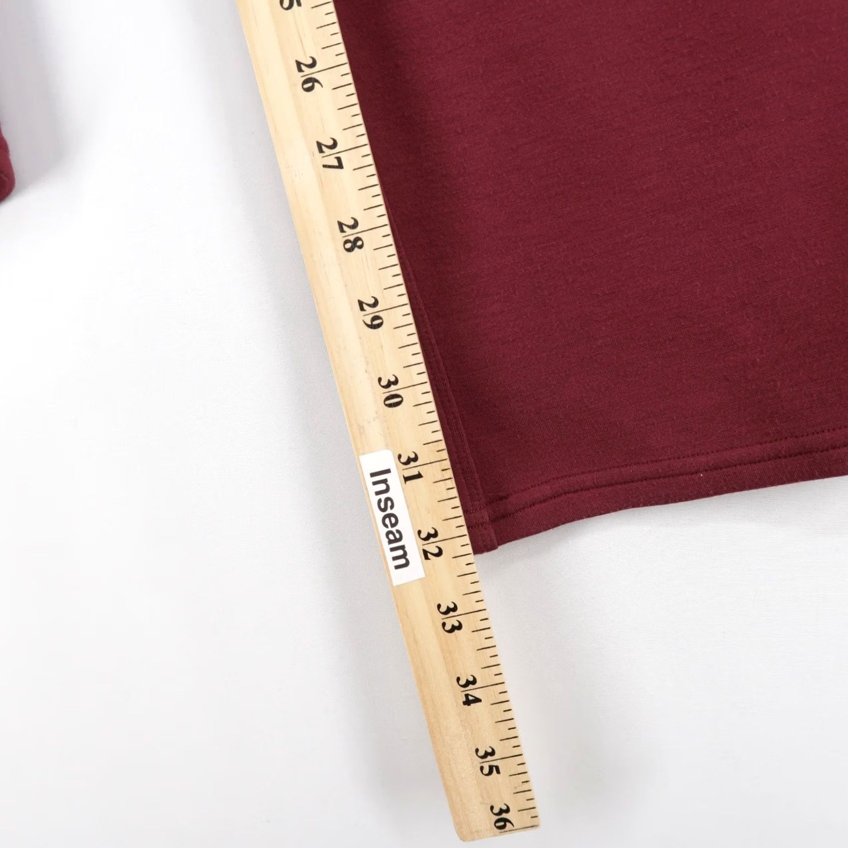 Spanx Spanx Womens Pants L Burgundy Wide Leg Drawstring Elastic Waist Casual Size 36" / US 14 / IT 50 - 7 Thumbnail