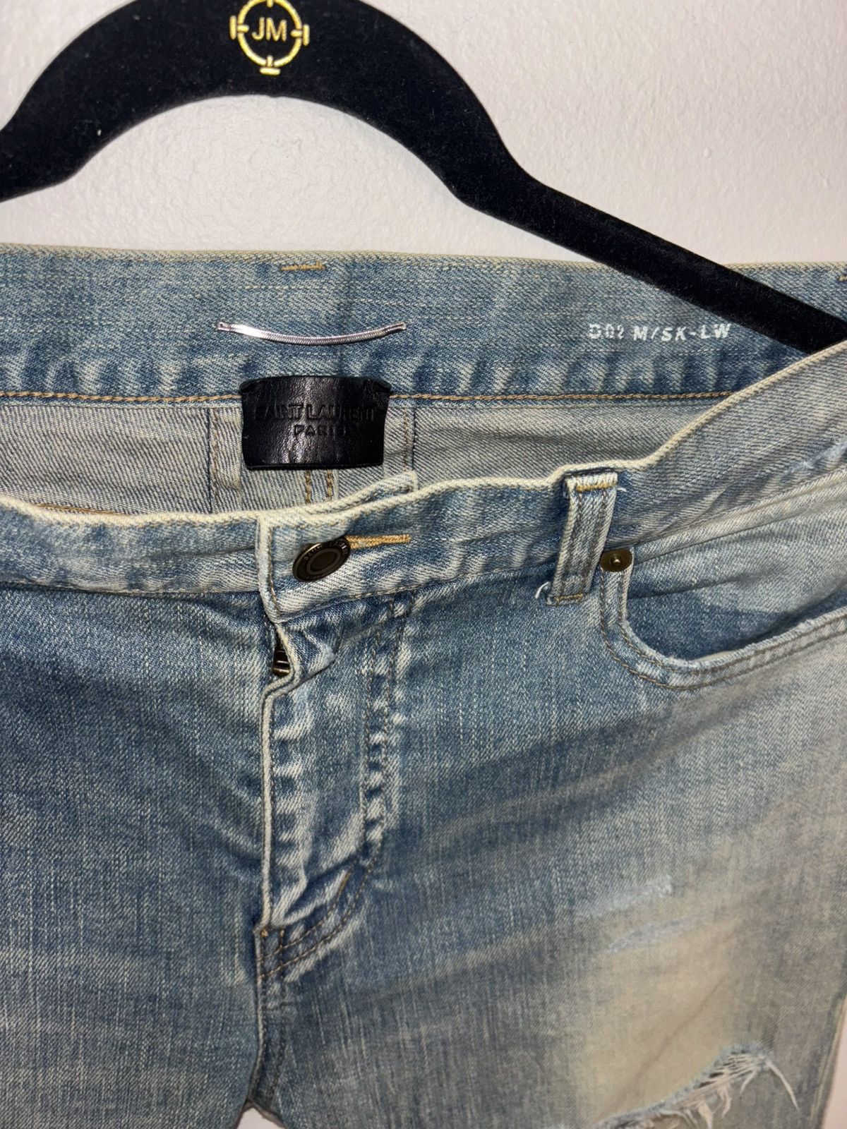 Yves Saint Laurent SS15 Saint Laurent Distressed Denim “D02” Size US 31 - 3 Thumbnail