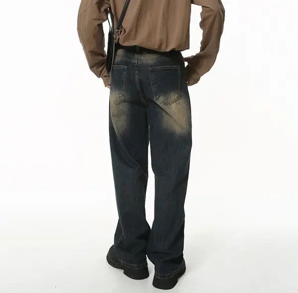 VIBE Washed vintage jeans + chain + belt set Size US 32 / EU 48 - 3 Thumbnail
