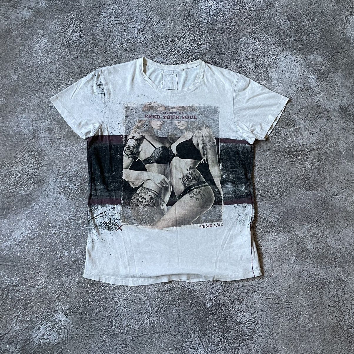 Vintage Vintage Y2K Sun Faded Graphic Tee Streetwear Grunge Slim M Size US M / EU 48-50 / 2 - 2 Thumbnail