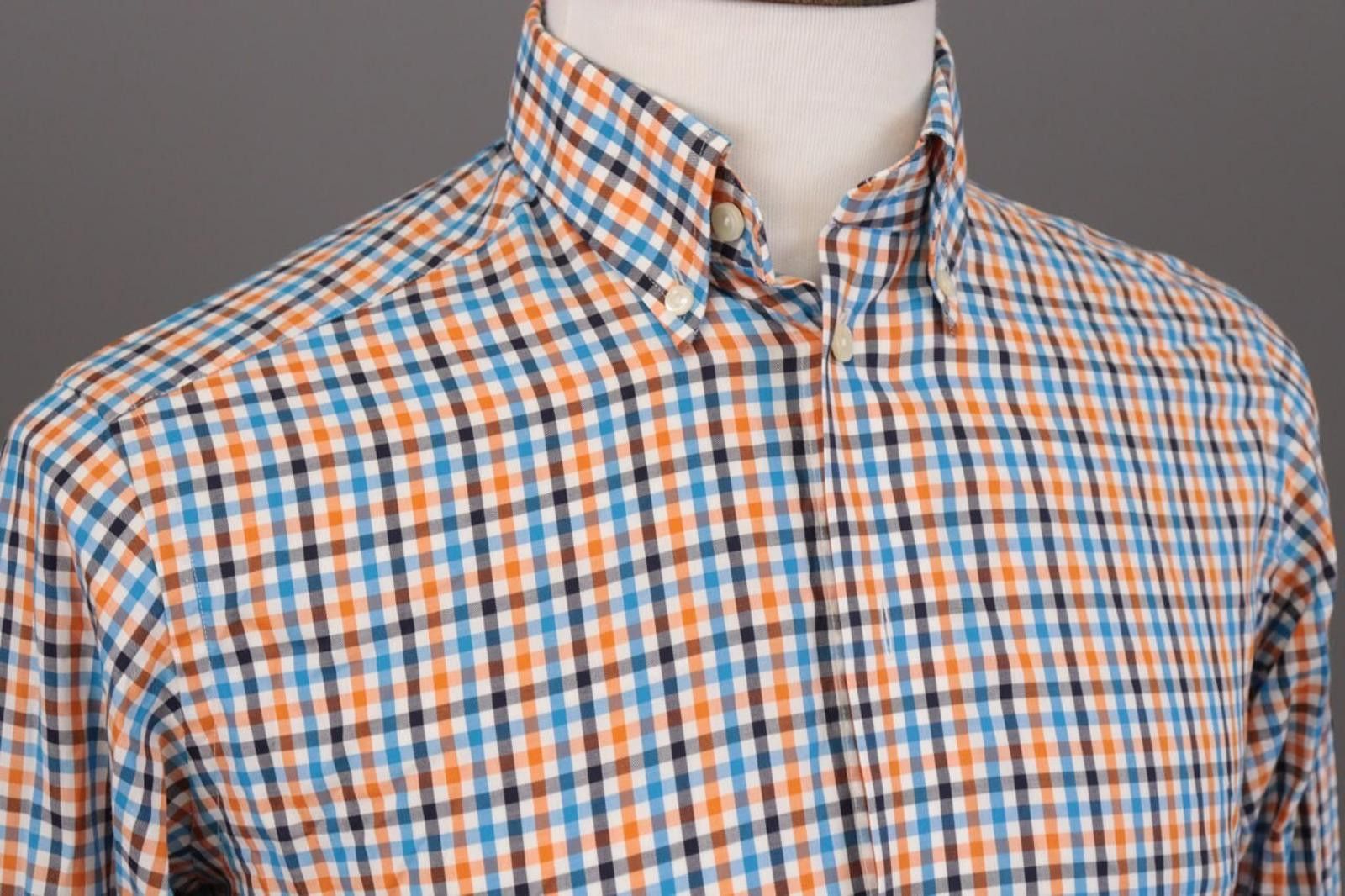 Eton Eton Contemporary Multicolor Check Shirt Size 38 / 15 Size US M / EU 48-50 / 2 - 7 Thumbnail