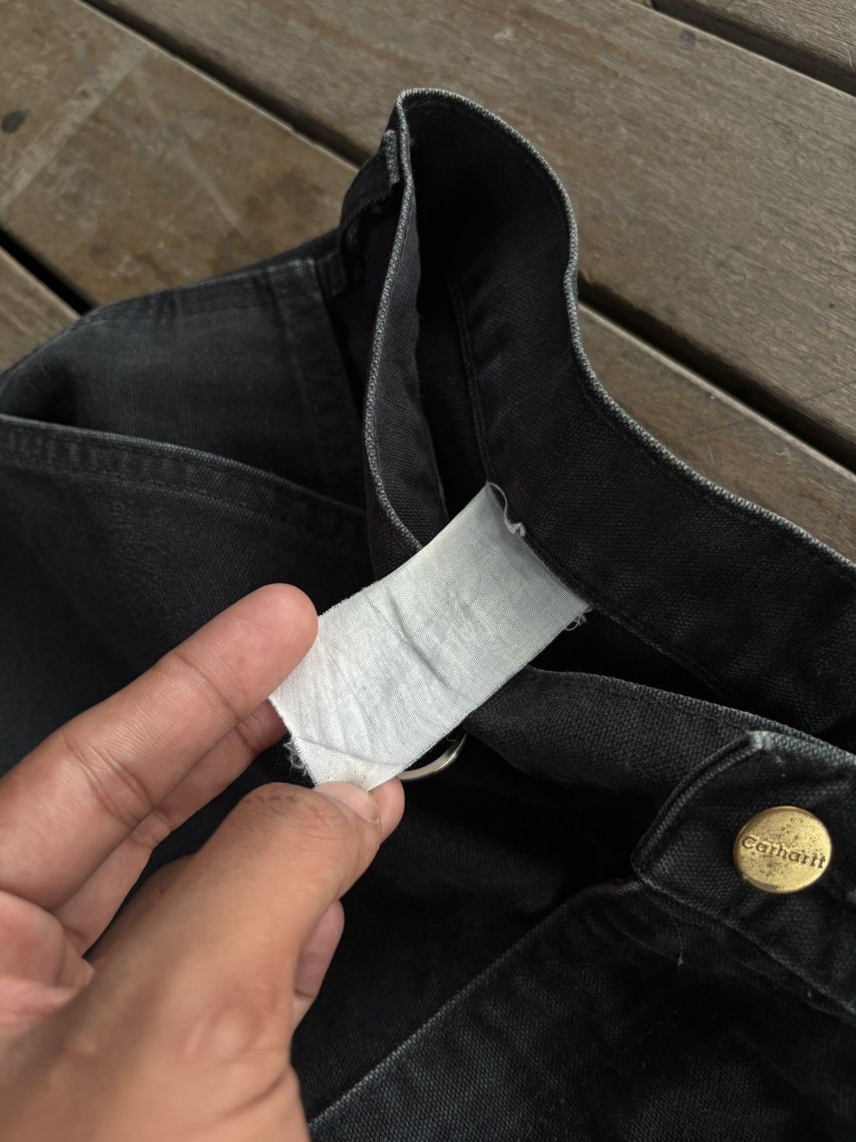 Carhartt ❤️‍🔥SOLD❤️‍🔥Vintage Faded Carhartt Doubleknee B01-BLK🖤 Size US 28 / EU 44 - 8 Thumbnail