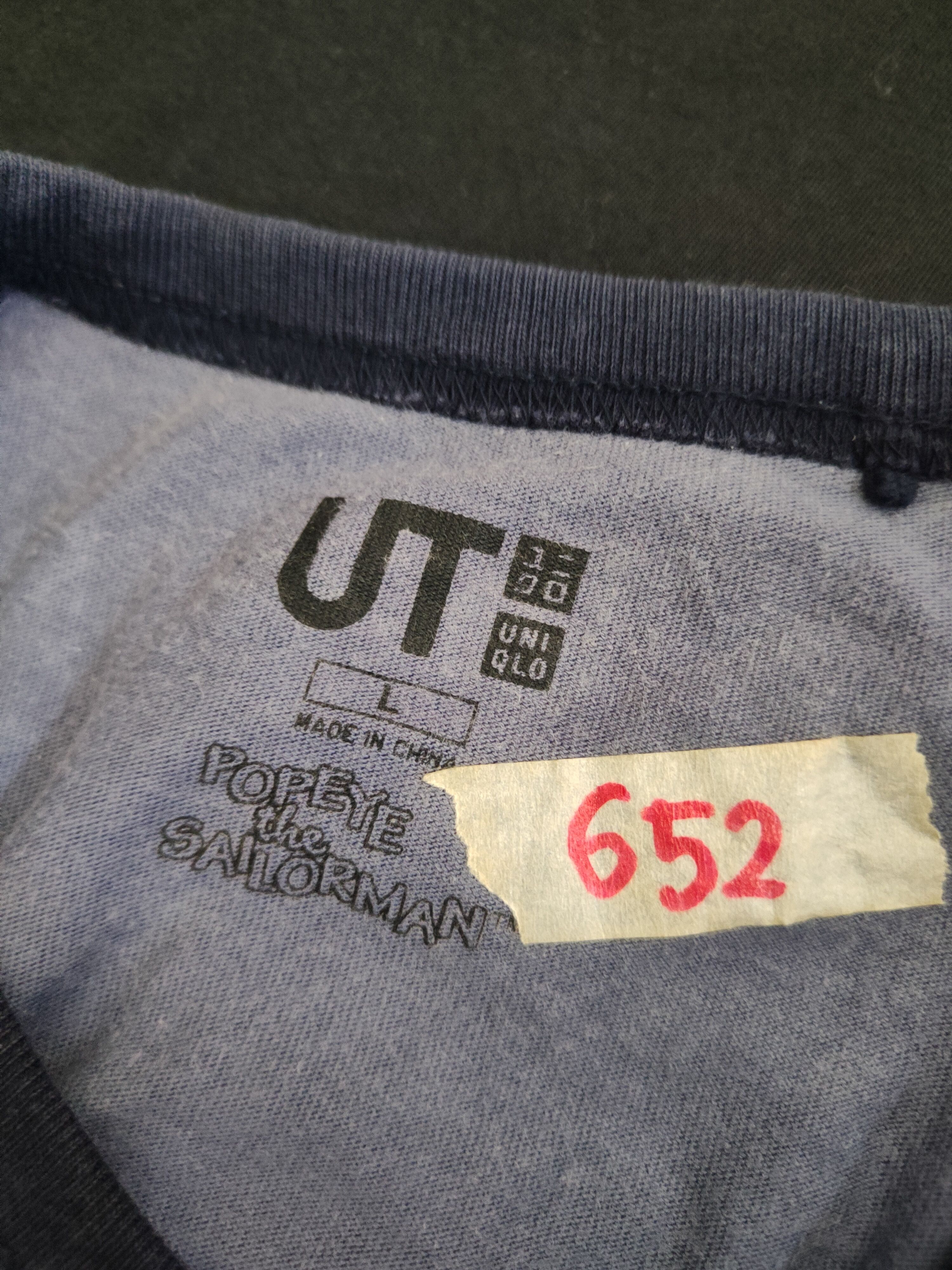 Japanese Brand DL Uniqlo Blue Popeye Long Sleeve T-shirts #652 Size US L / EU 52-54 / 3 - 12 Thumbnail