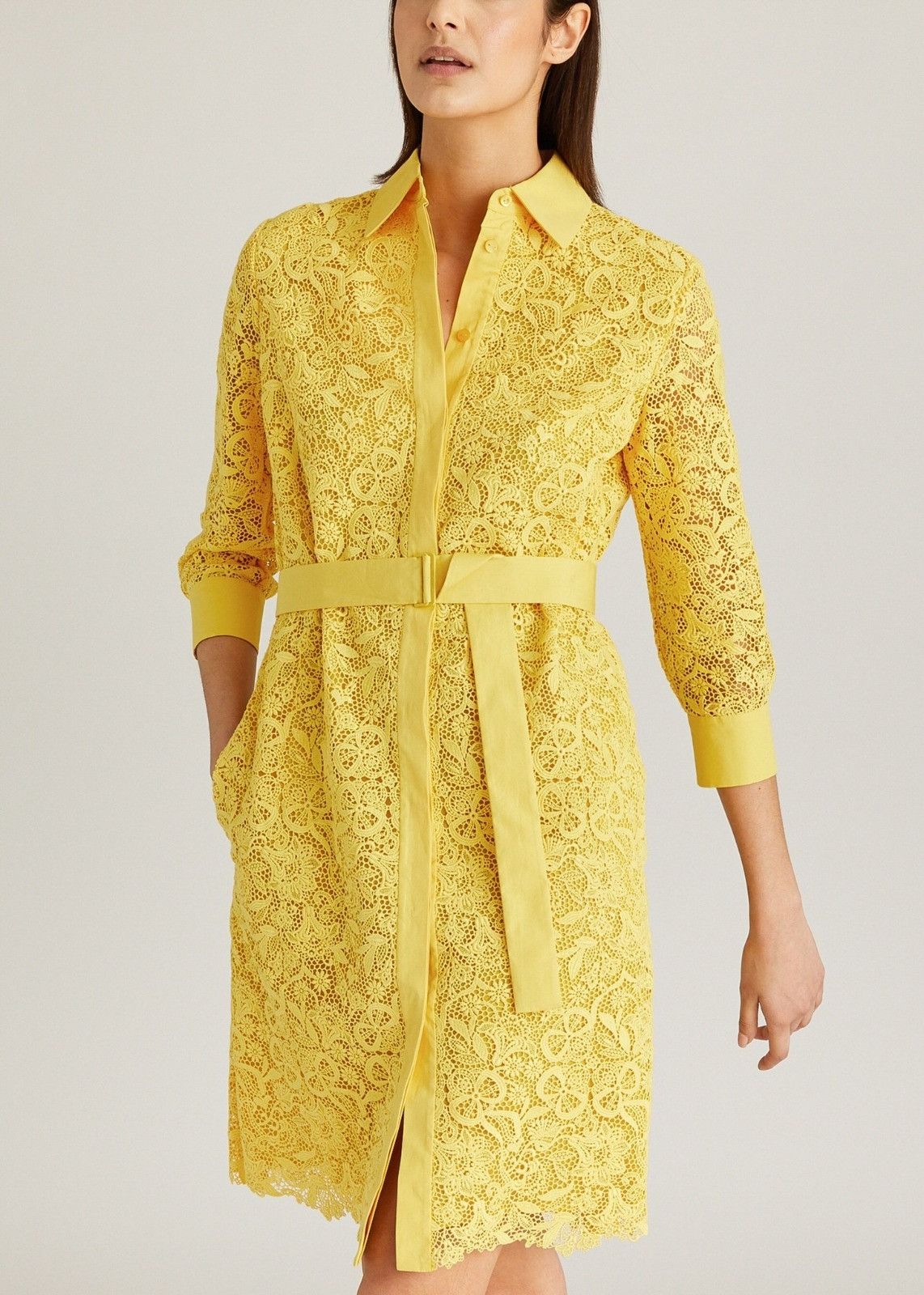 Loro Piana o1srvl11e0824 Evangeline Infinite Midi Dress in Yellow Size S / US 4 / IT 40 - 4 Thumbnail