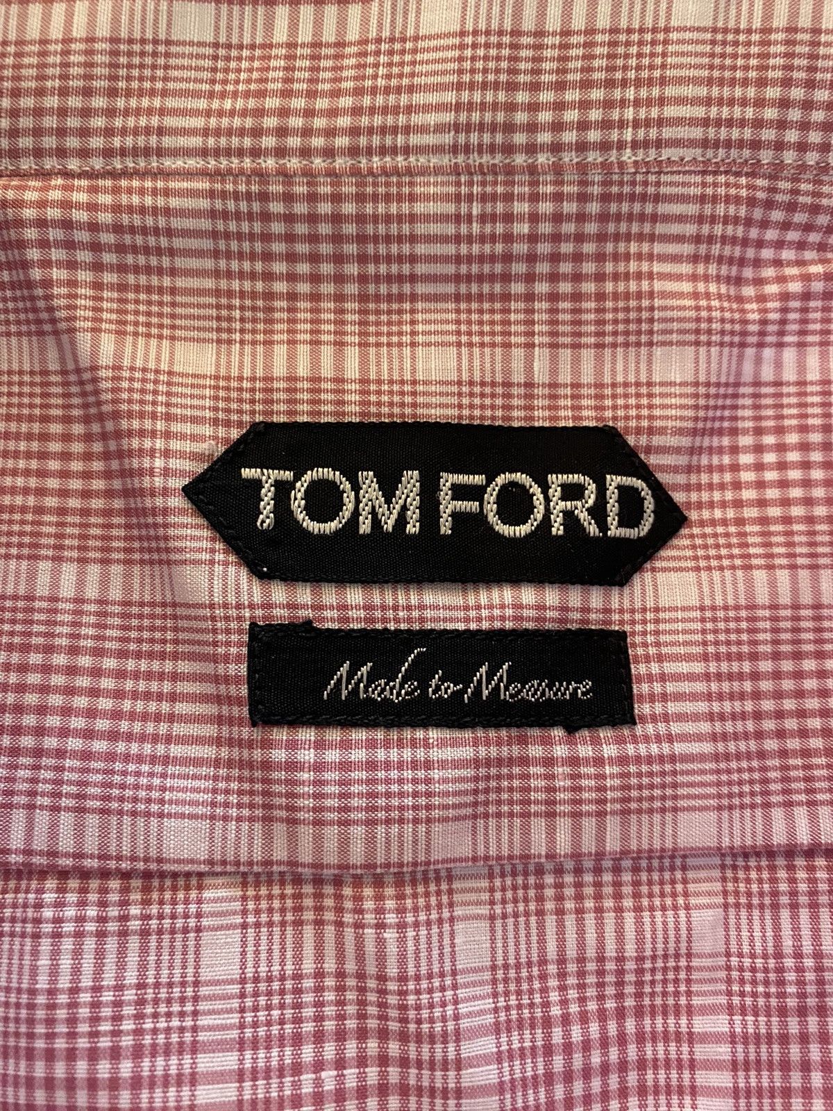 Tom Ford Tom Ford light pink glen check shirt 17 43e Size US L / EU 52-54 / 3 - 2 Thumbnail