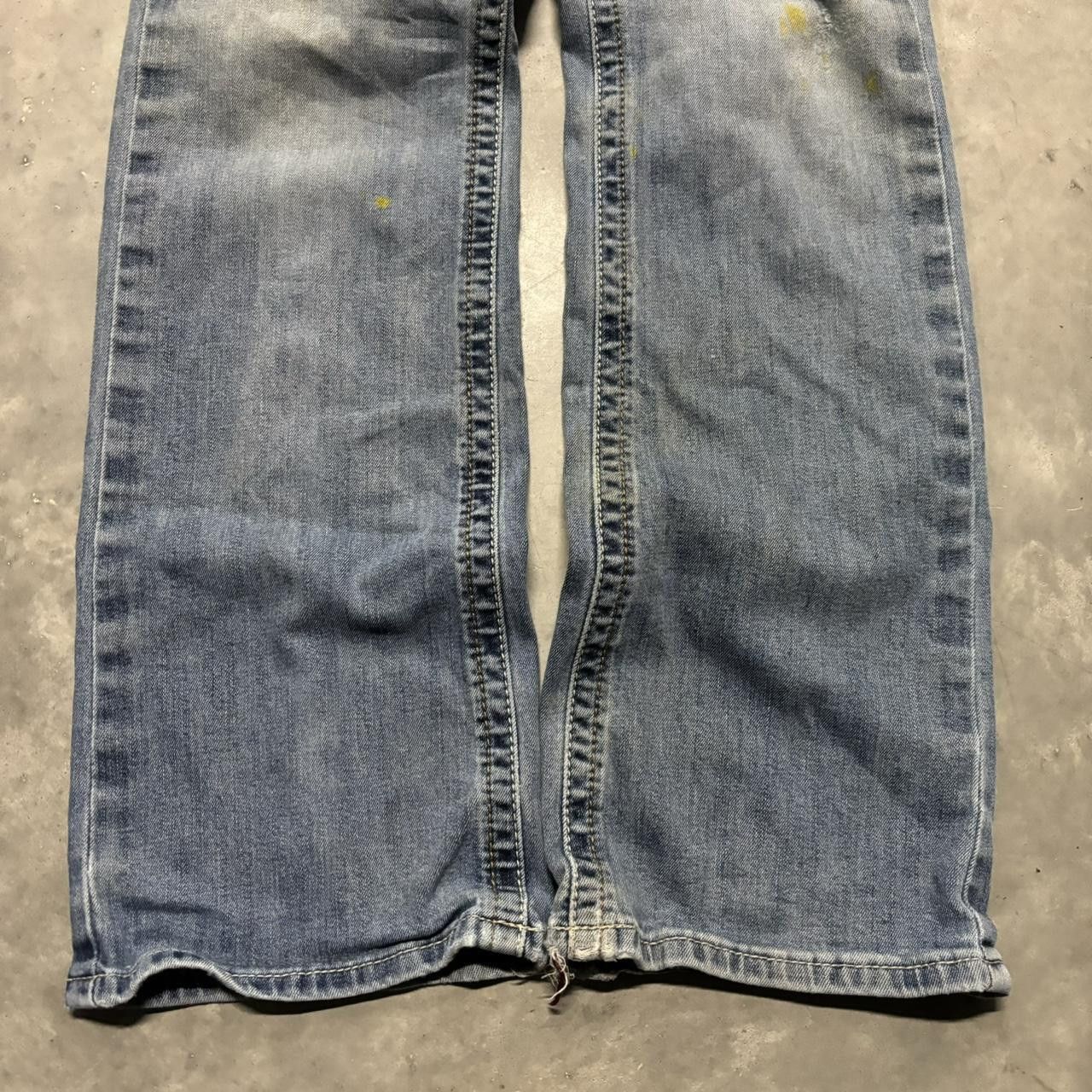 Japanese Brand × Vintage Crazy Vintage Y2K/2000s Grunge Faded Medium Wash Bootcut Denim Jeans! Size US 30 / EU 46 - 6 Thumbnail