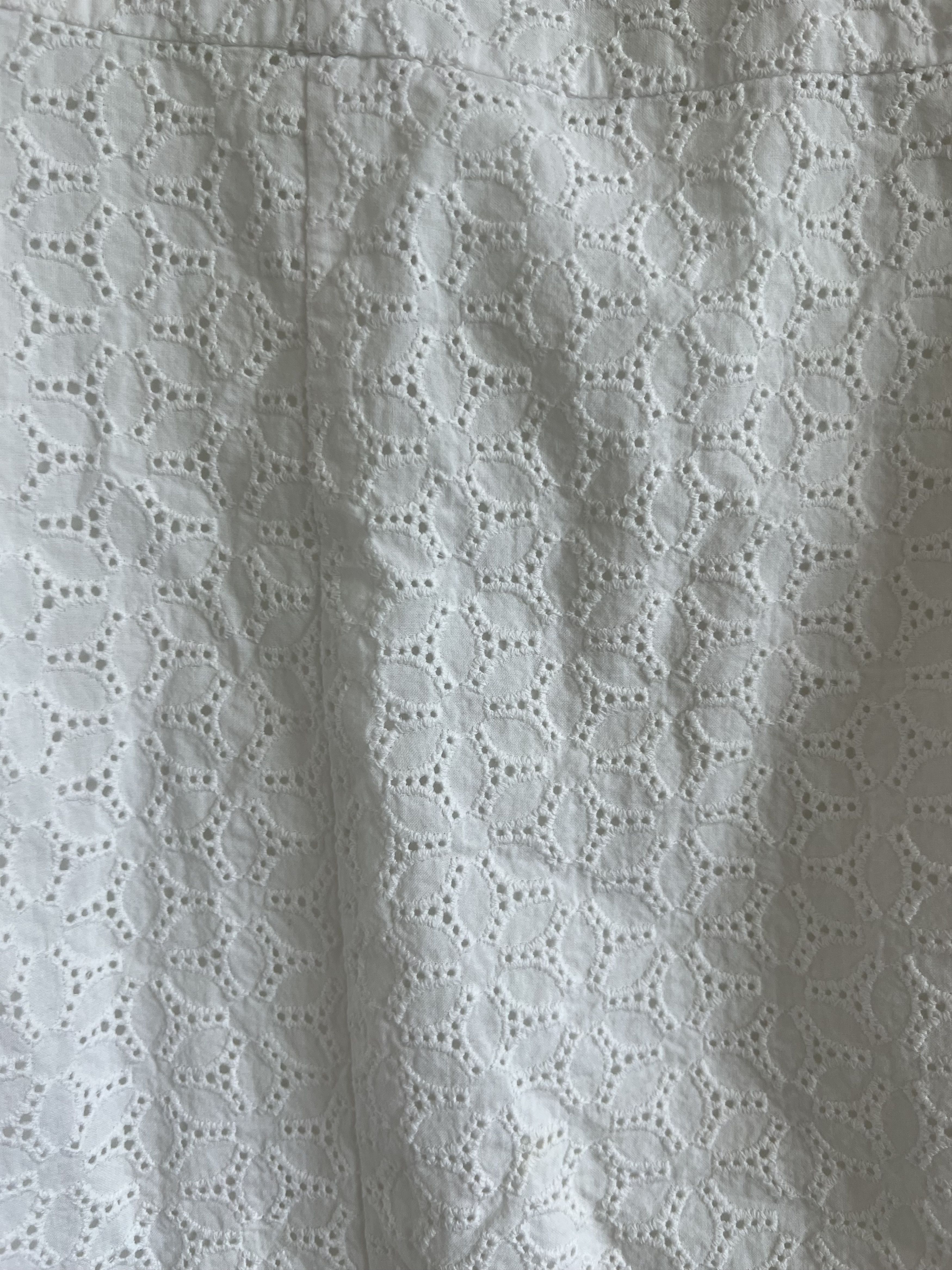 Theory Theory White Eyelet Sleeveless Dress - Size 4 Size S / US 4 / IT 40 - 5 Thumbnail