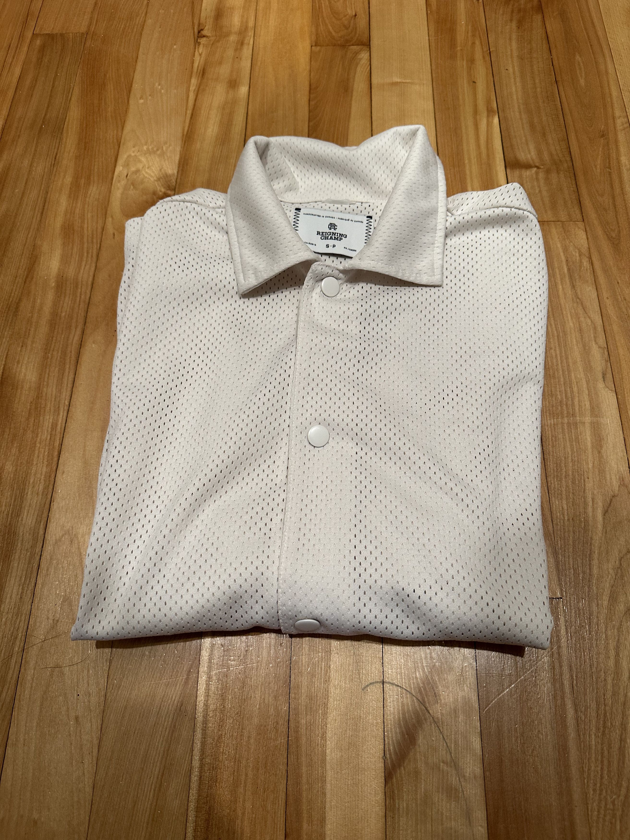 Reigning Champ Reigning Champ Men Mesh Shirt Ivory - SIze S Size US S / EU 44-46 / 1 - 3 Thumbnail
