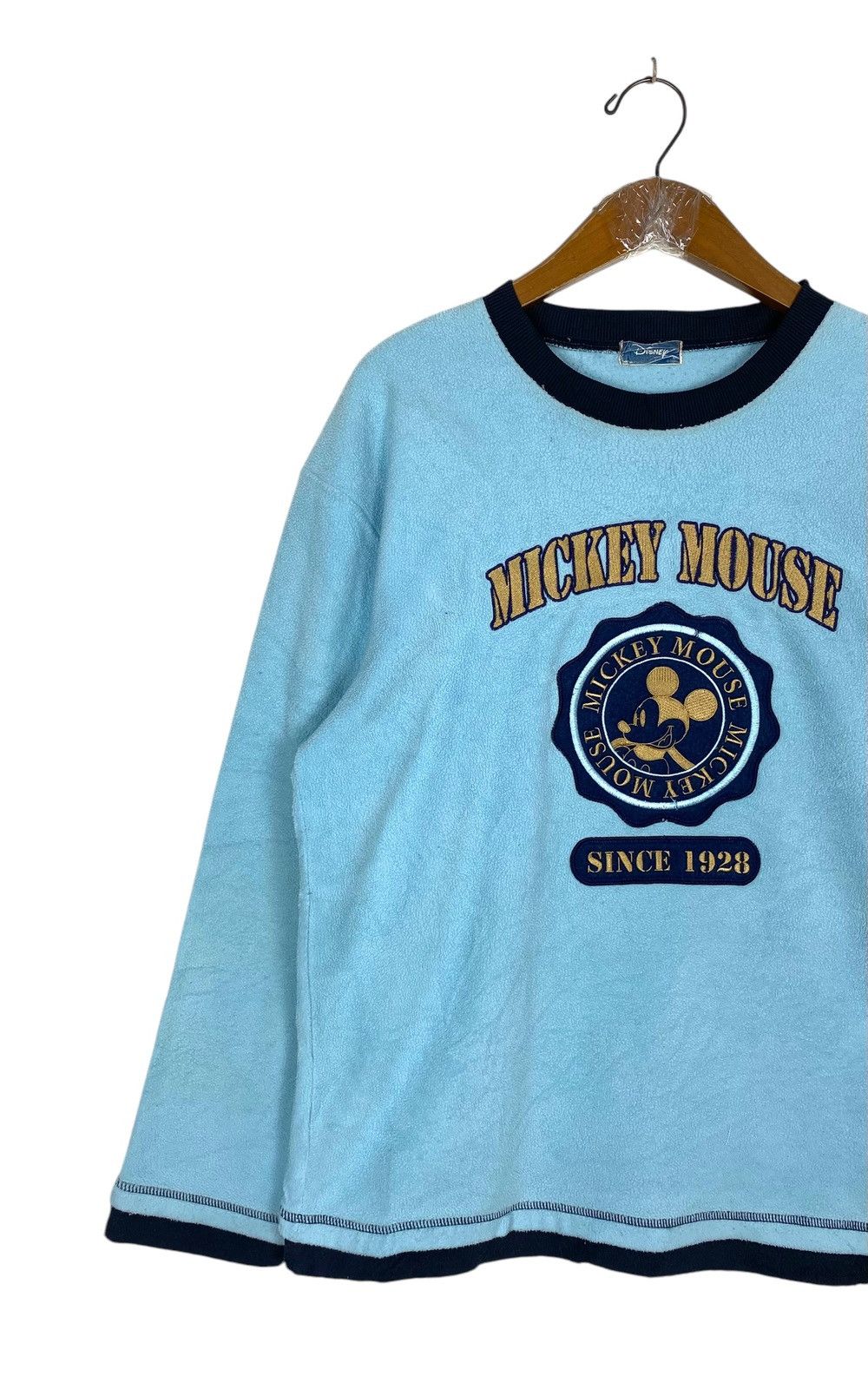 Disney Rare‼️ Disney Mickey Mouse Fleece Embroidery Big Logo Size US S / EU 44-46 / 1 - 2 Thumbnail