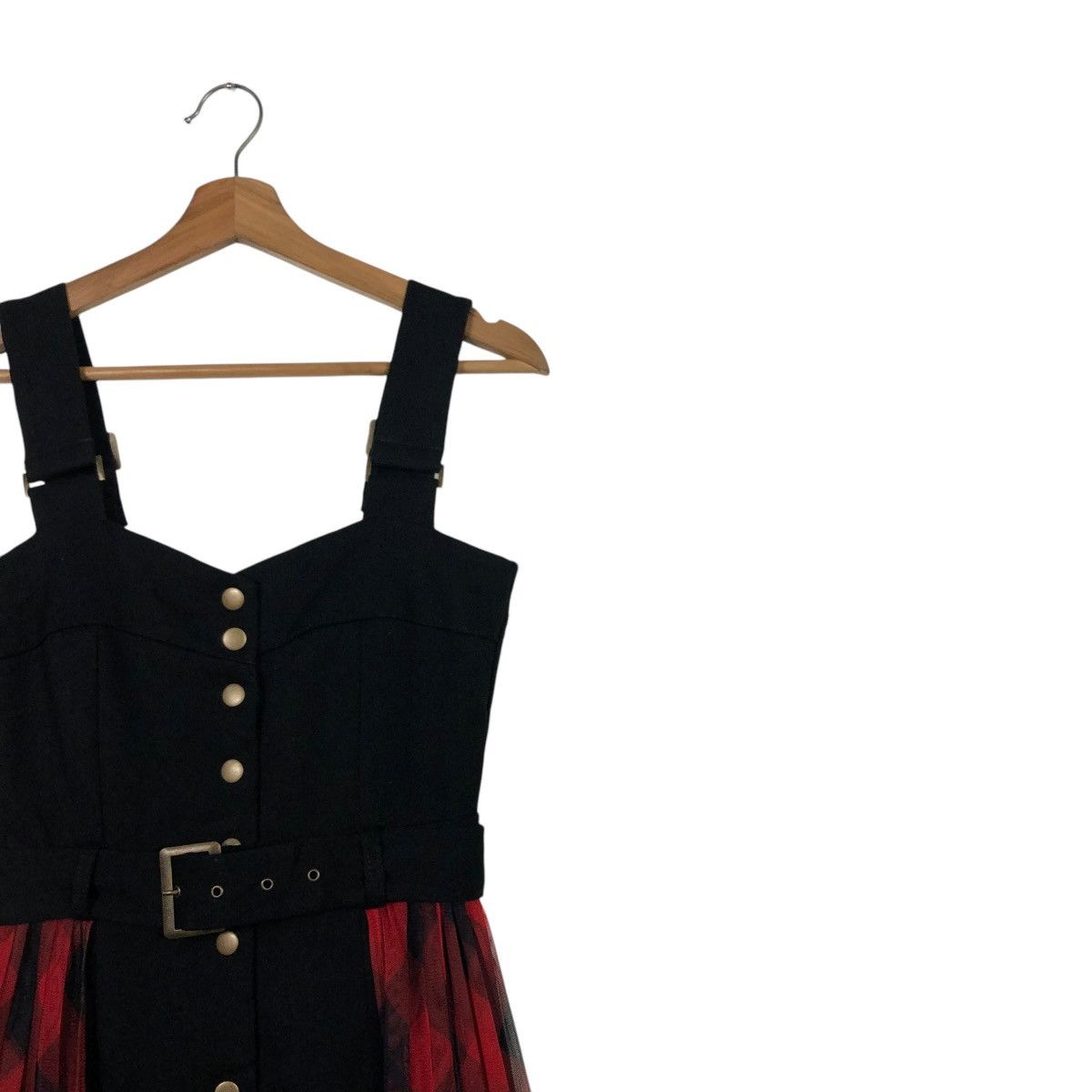 Hysteric Glamour 🔥PUNK DESIGN OVERALL MAXI SKIRT REDYAZEL TARTAN CHECK Size M / US 6-8 / IT 42-44 - 8 Thumbnail