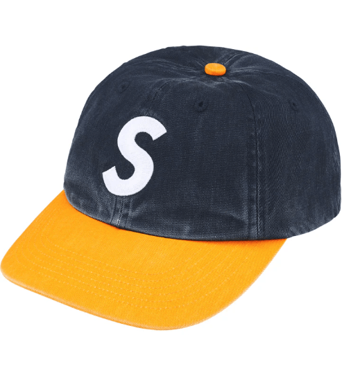 Supreme Supreme Pigment Coated 2 Tone S Logo 6-Panel Navy Michigan