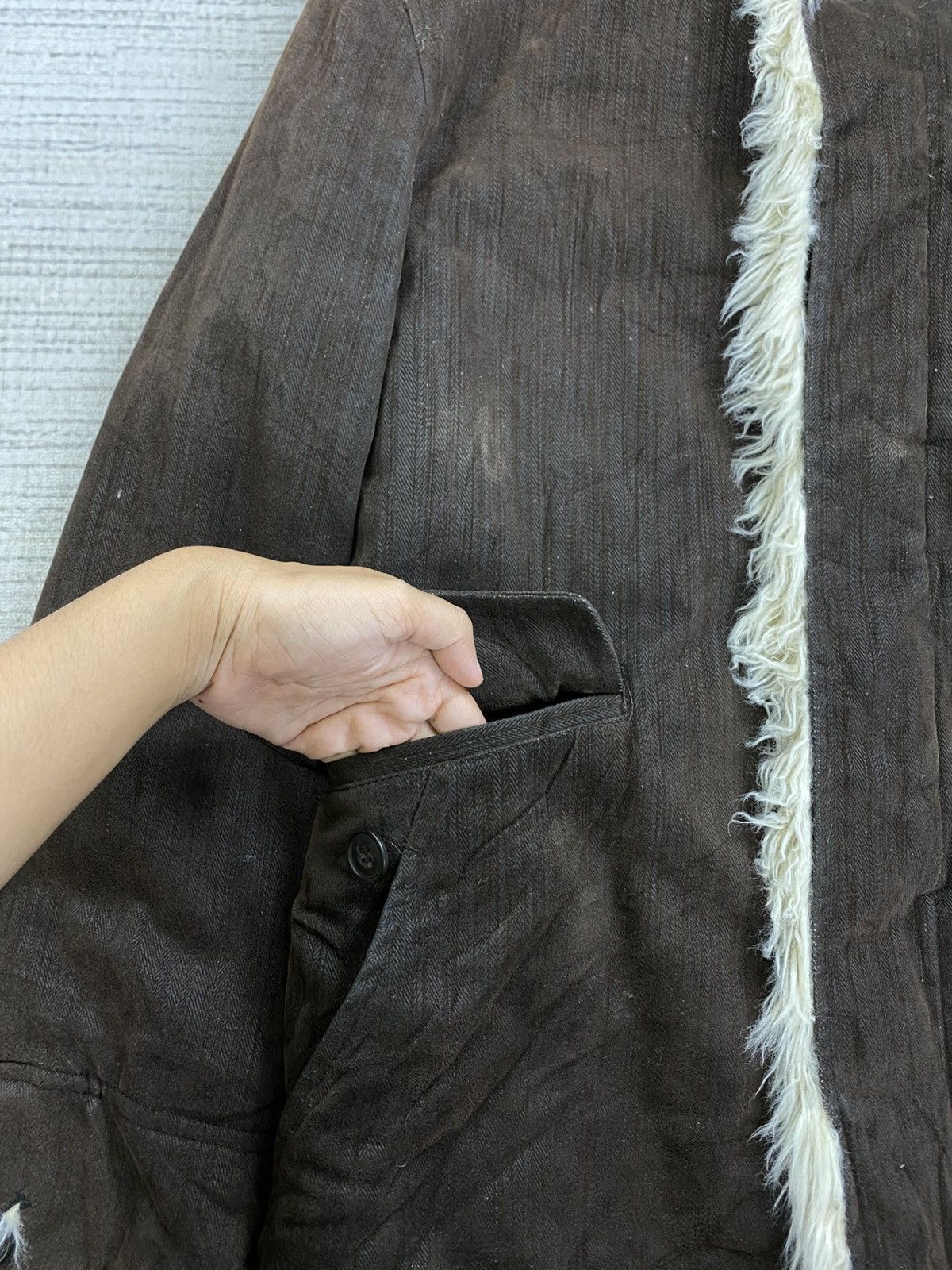 Le Grande Bleu (L.G.B.) × Nicole Club × Vintage Vintage Monsieur Nicole Corduroy Sherpa Coat Jacket Size US M / EU 48-50 / 2 - 7 Thumbnail