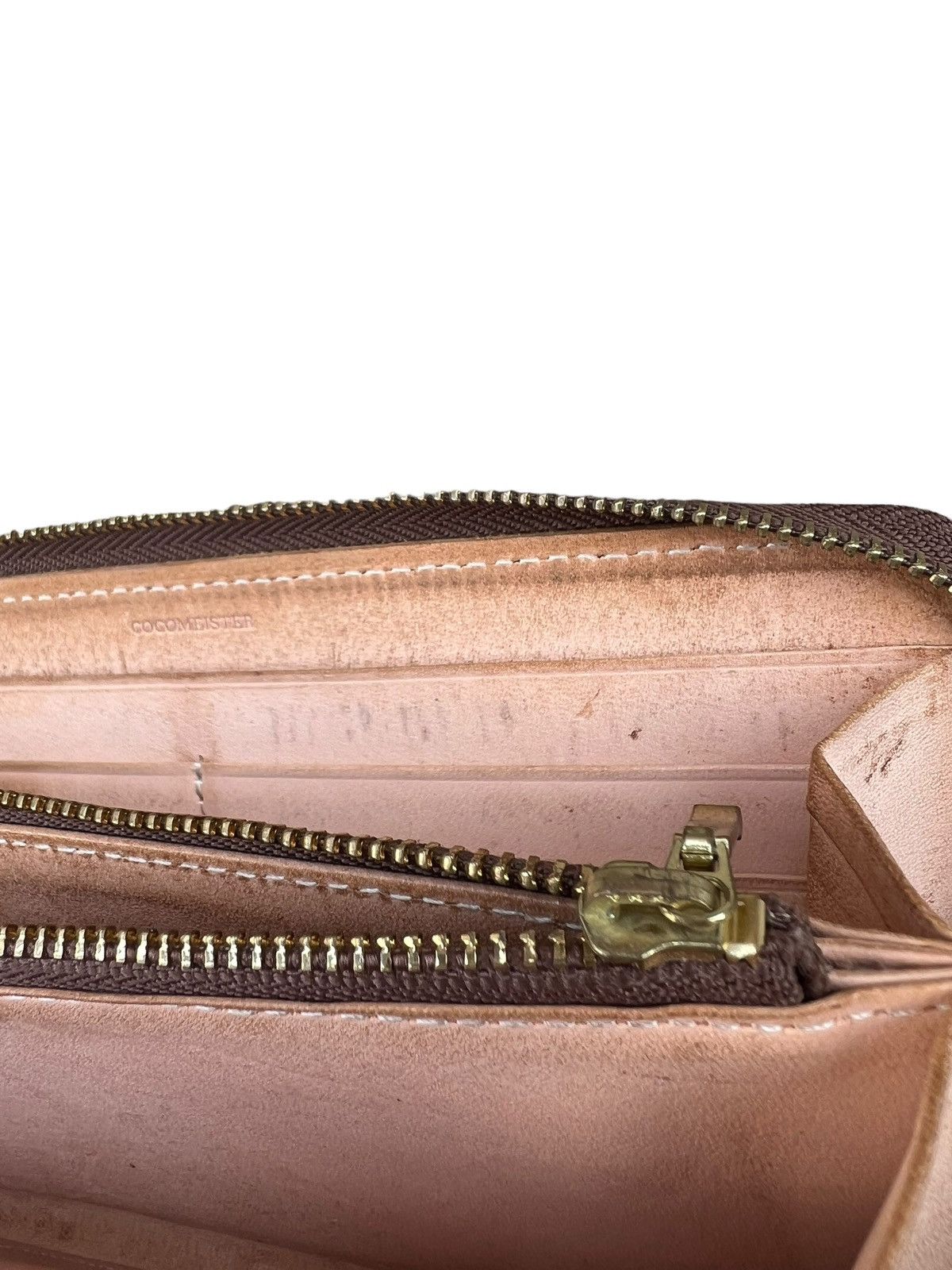 Leather RARE! Patina Woven Leather Cocomeister Wallet Purse Size ONE SIZE - 23 Thumbnail