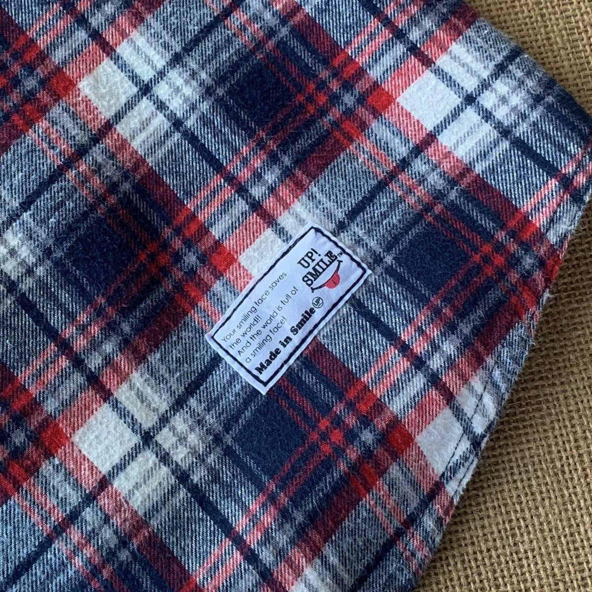Japanese Brand Up!Smile Flannel Shirt Size US XL / EU 56 / 4 - 5 Thumbnail