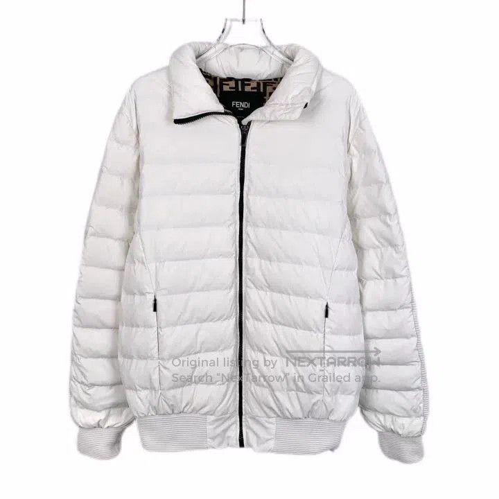 Fendi Fendi Logo Print Zip Collar Down Jacket. Size US S / EU 44-46 / 1 - 1 Thumbnail