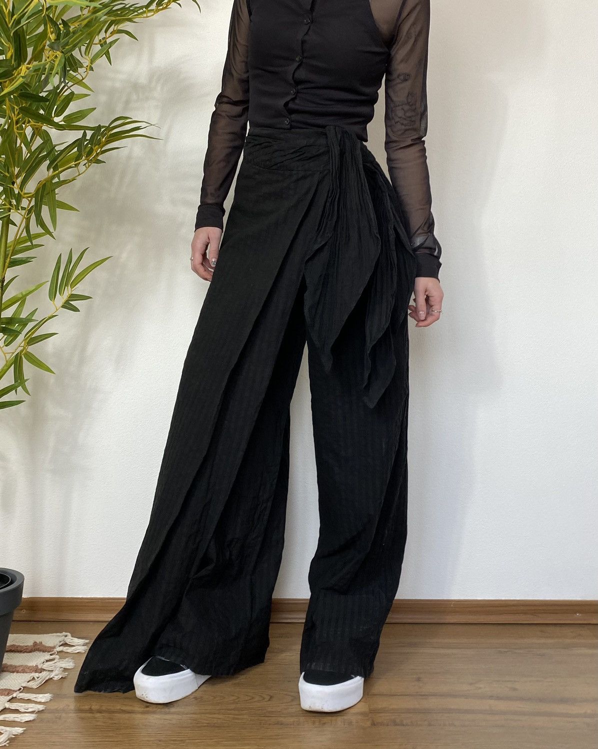 VINTAGE KENZO WIDE TROUSERS OVERLAPPED SKIRT