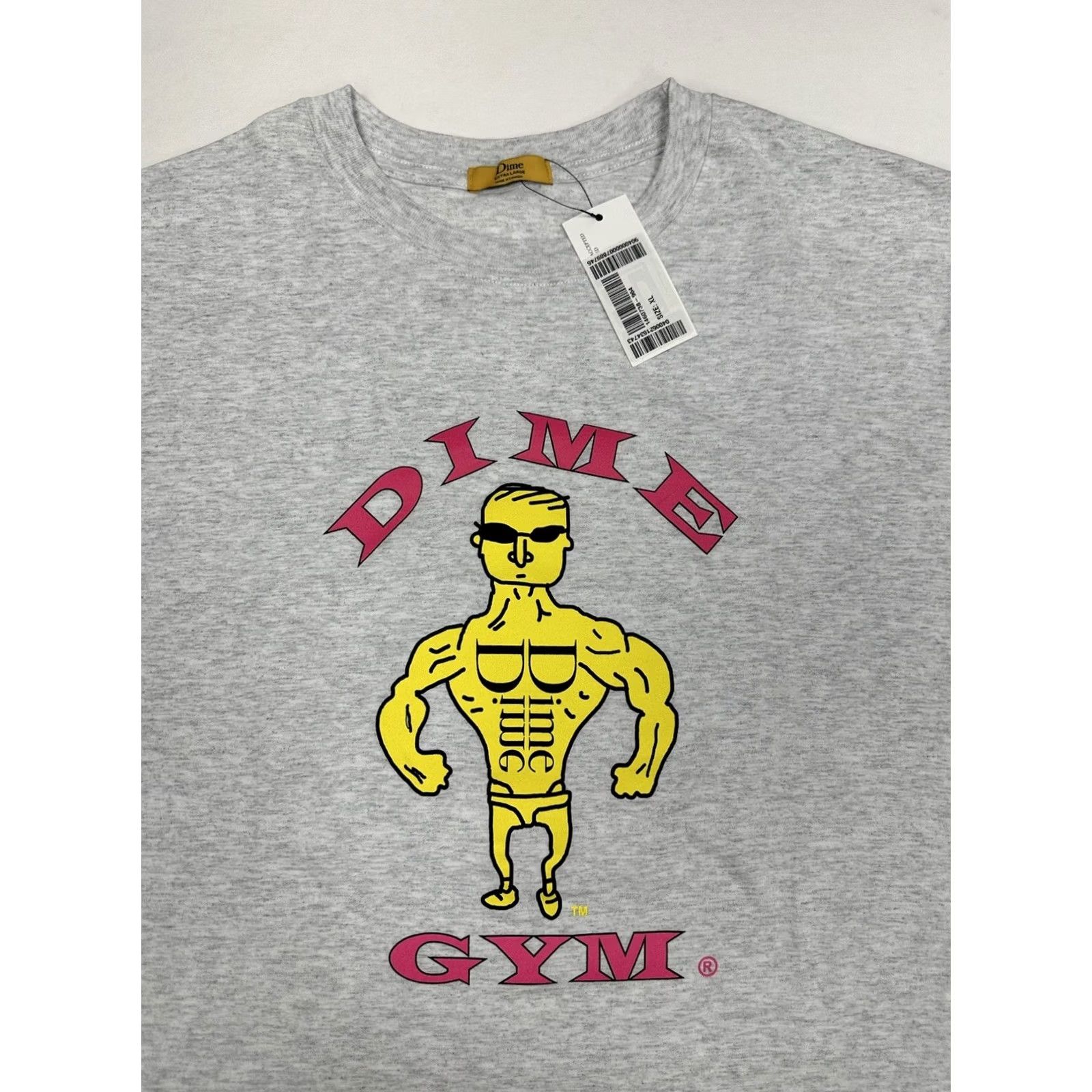 Dime Dime Gym Shirt XL Gray Classic Skateboarding Golds Gym Style Tee FA22 D2 Brand New Size US XL / EU 56 / 4 - 2 Thumbnail