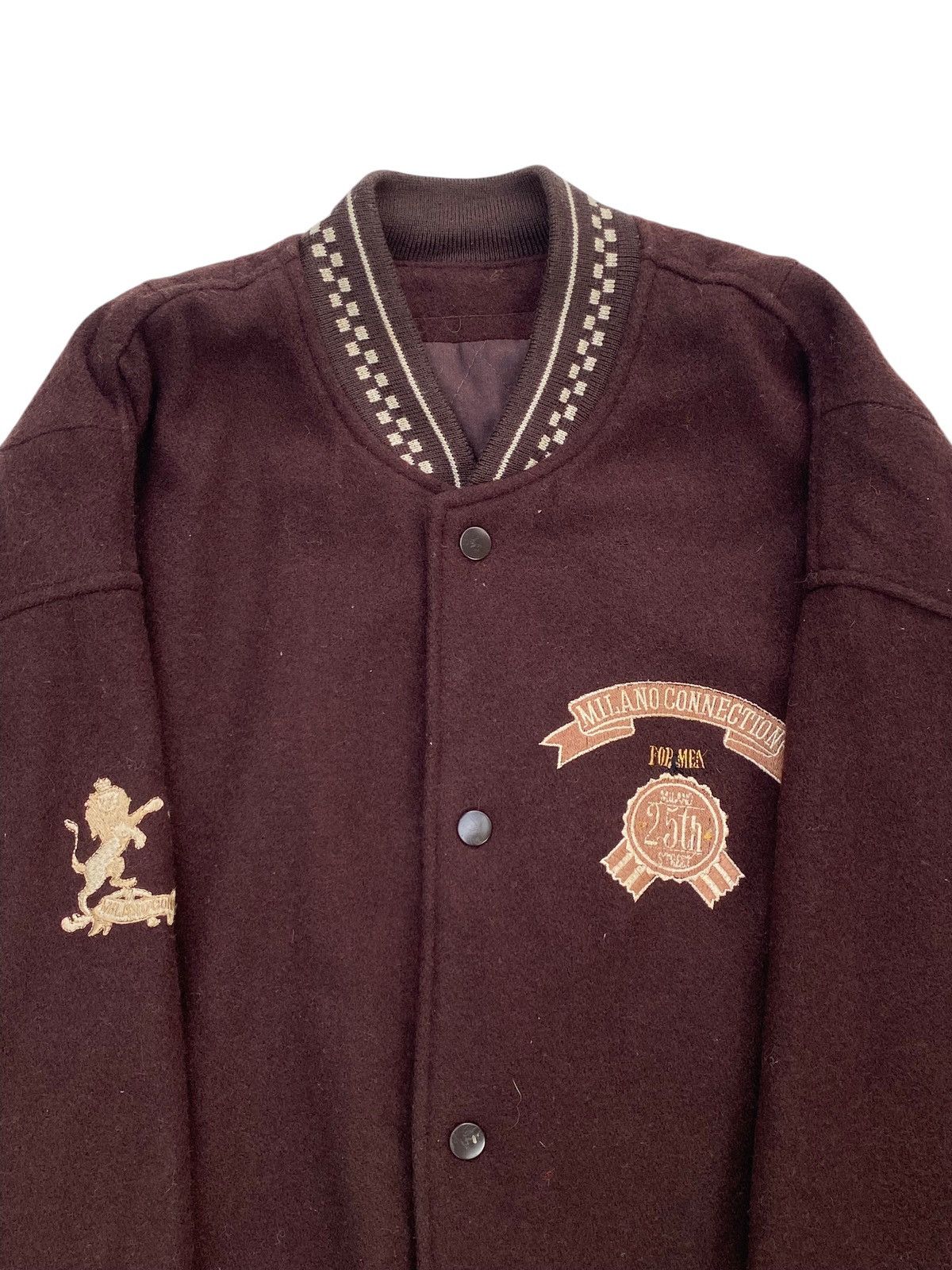 Vintage Vtg Milano Connection Wool Varsity Jacket Size US L / EU 52-54 / 3 - 7 Thumbnail