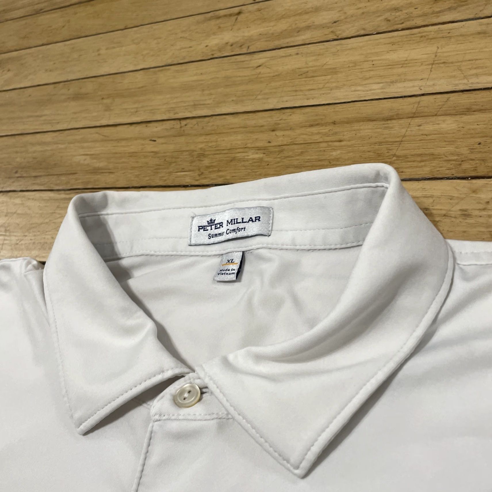 Peter Millar VINTAGE Peter Millar Summer Comfort Polo Shirt Men XL White A Golf Flag Logo Golfer Rare Size US XL / EU 56 / 4 - 6 Thumbnail