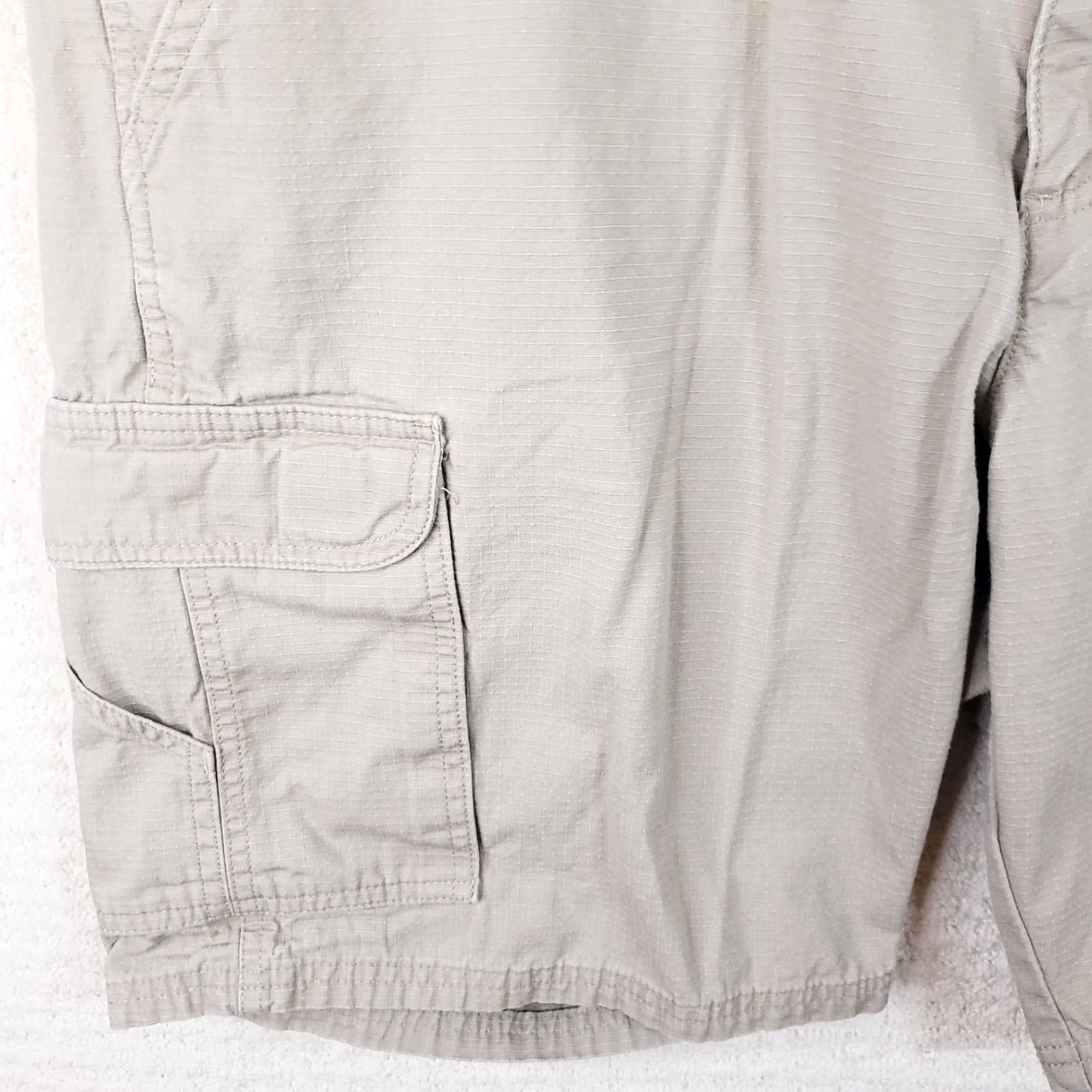Vintage RedHead Men's Beige Ripstop Cargo Shorts 36 8” Inseam Cargo Pocket Outdoor Plain Solid Shorts Mens Reg Beige RedHead Regular 36 Size US 36 / EU 52 - 2 Thumbnail