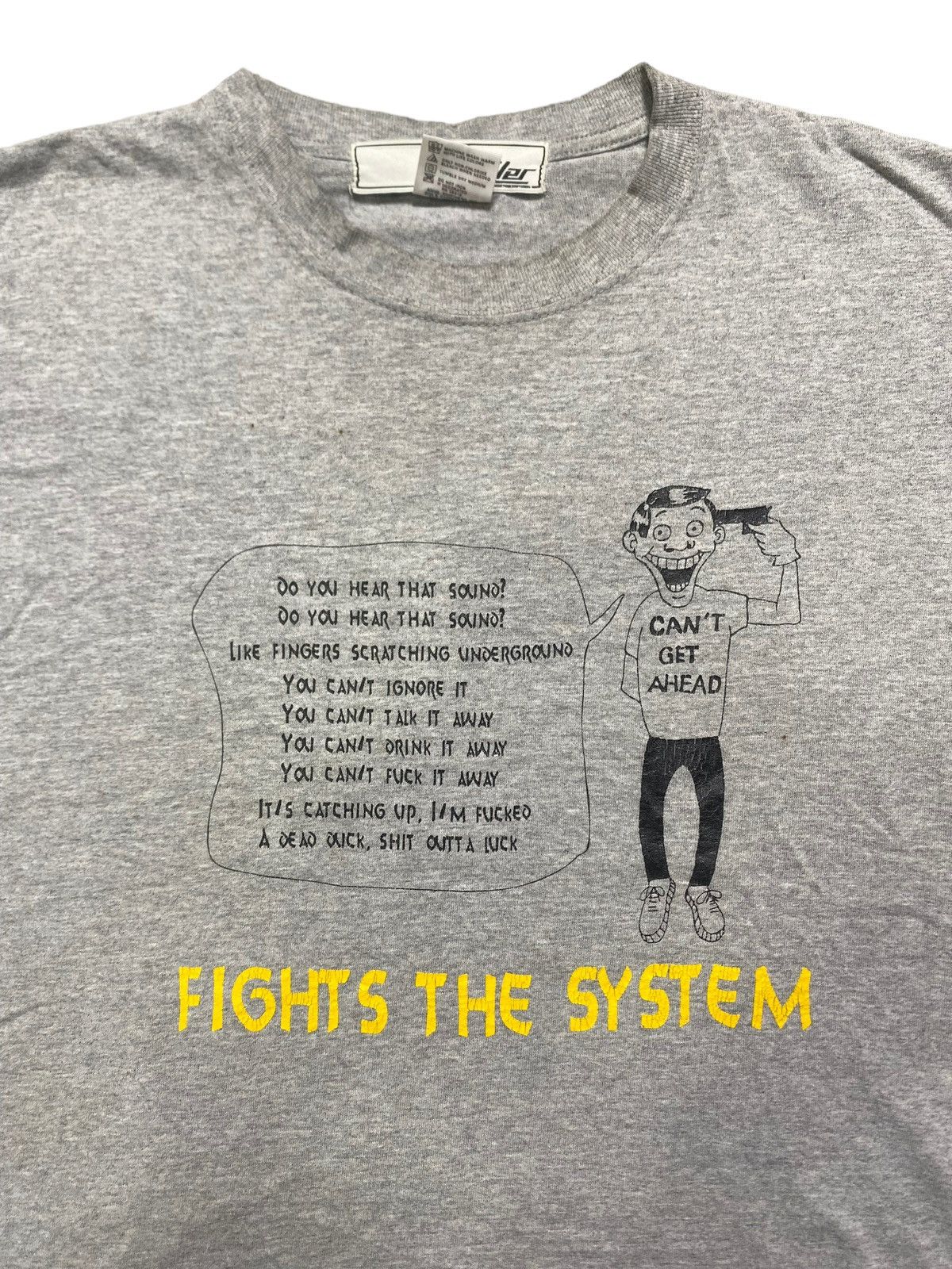 Other VINTAGE ART TEE FIGHTS THE SYSTEM ANVIL TAG Size US M / EU 48-50 / 2 - 6 Thumbnail